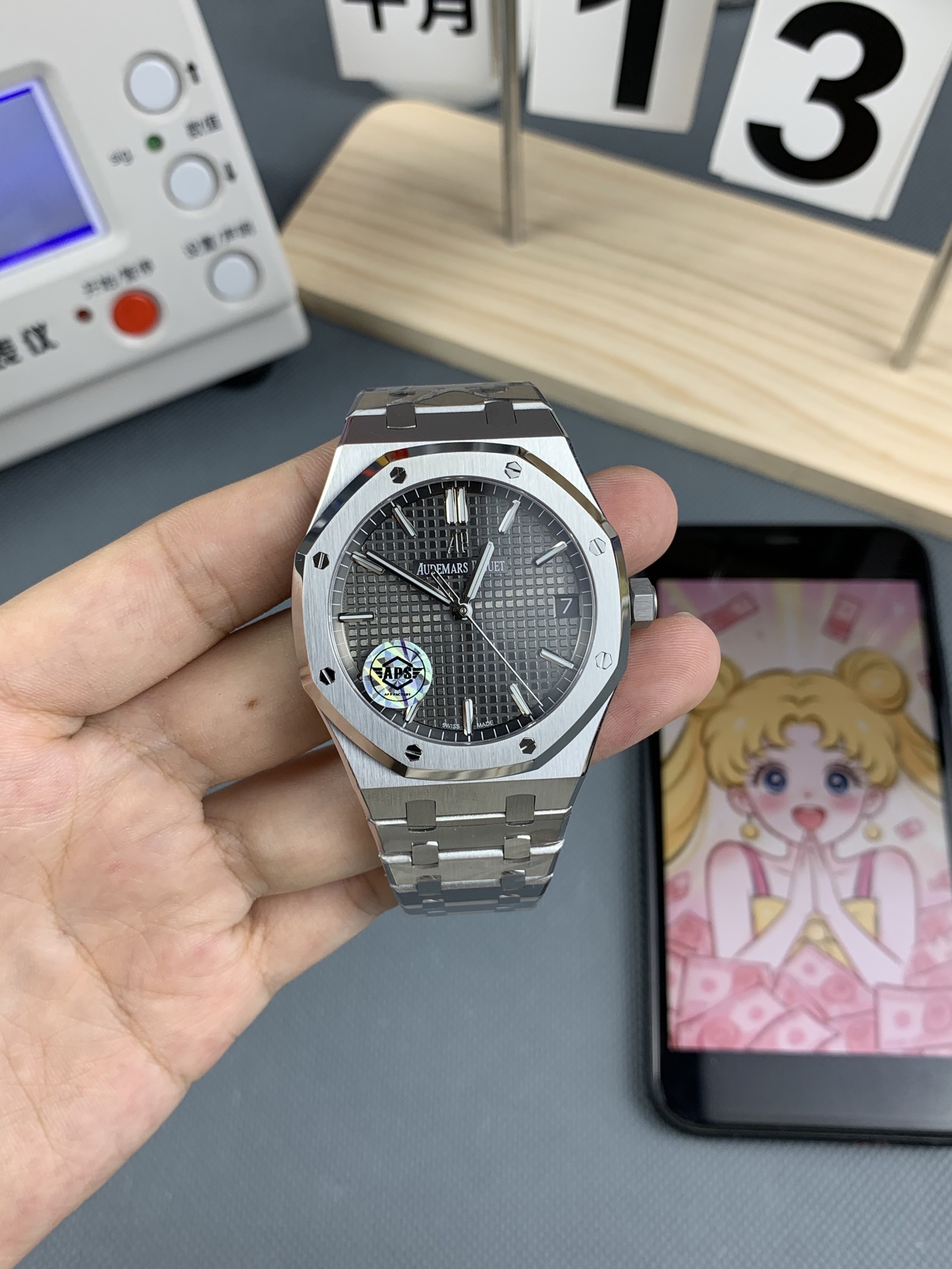 NO:553331,as Audemars Piguet 15500 gray steel, audemars19860909as 爱彼15500 灰钢,,audemars,Watch