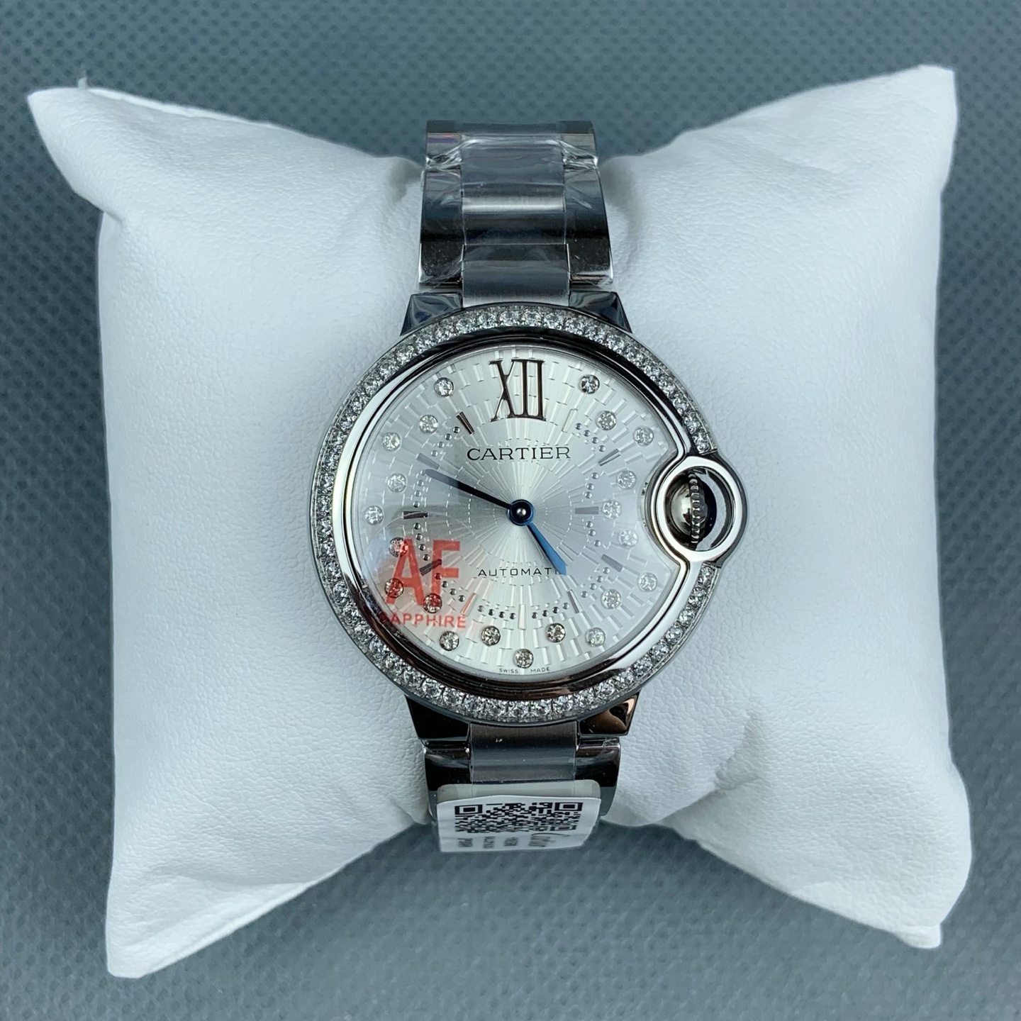 NO:641393,AF Blue Balloon Diamond Ring Star Disk 33mm,19860909AF 蓝气球 钻圈满天星盘 33mm,,Watch