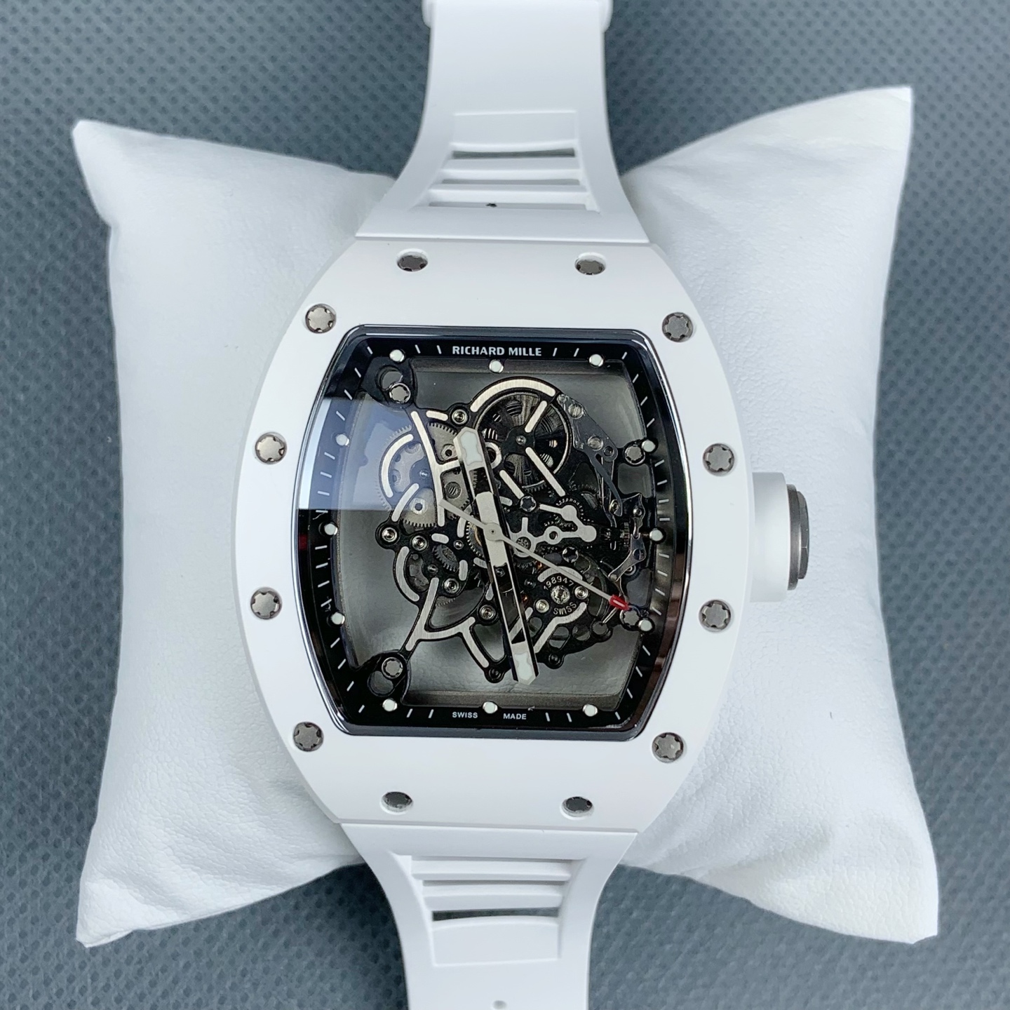 NO:641446,Factory N Richard RM series white ceramic model,19860909N厂 理查德 RM系列 白陶瓷款,,Watch