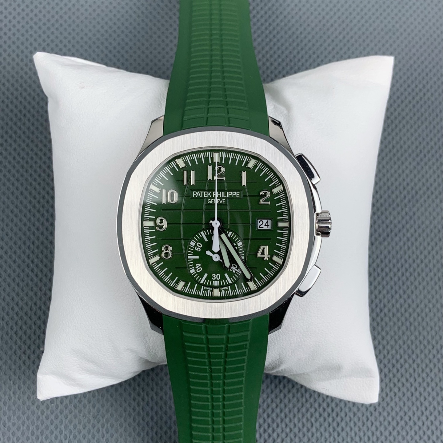 NO:641454,p1 Patek Philippe green plate,,patek philippe19860909p1 百达翡丽 绿盘,,patek philippe,Watch