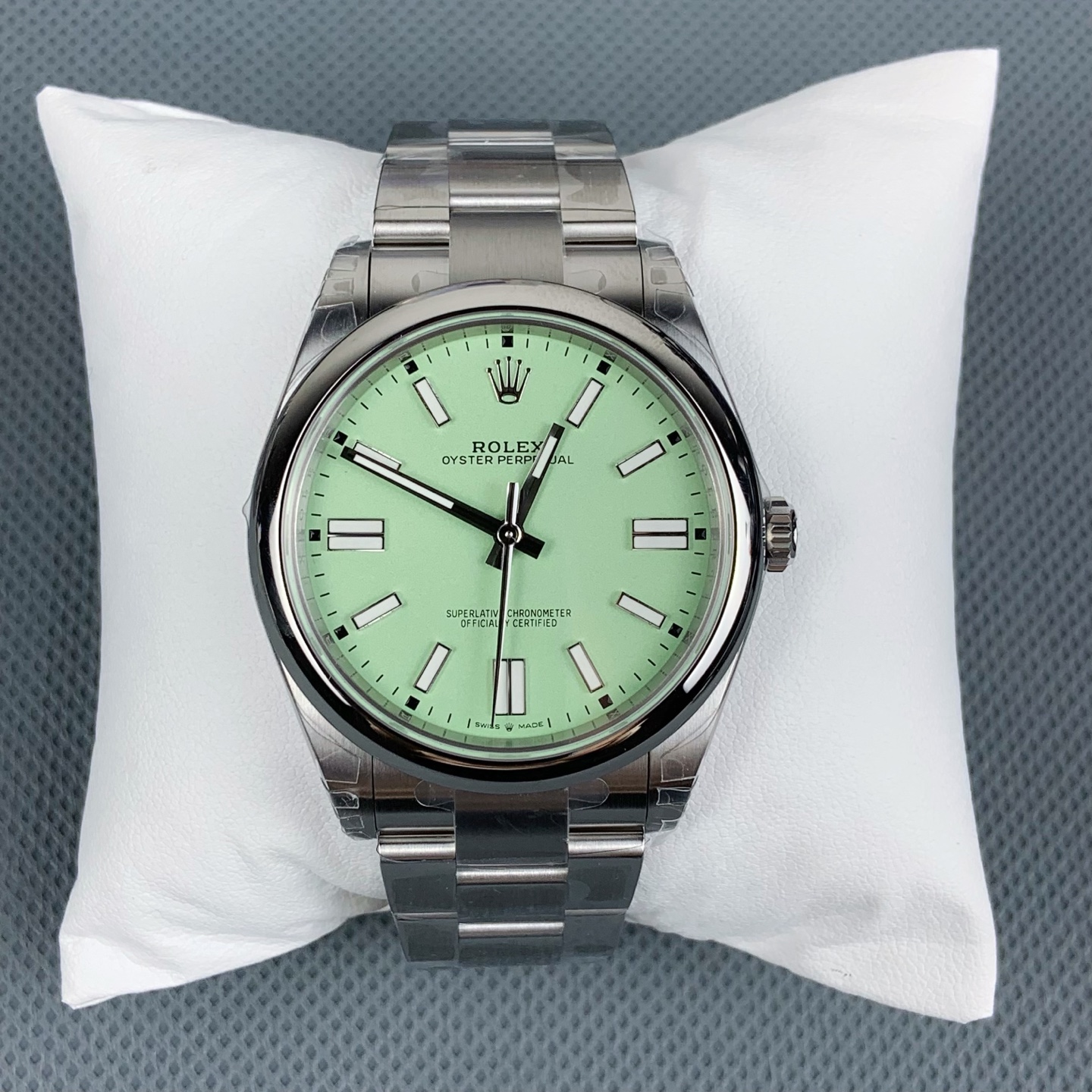 NO:641435,VS Light Green Oyster Perpetual Avocado Green Log/41mm/Dandong Machine,19860909VS 浅绿蚝式恒动 牛油果绿日志/41mm/丹东机,,Watch