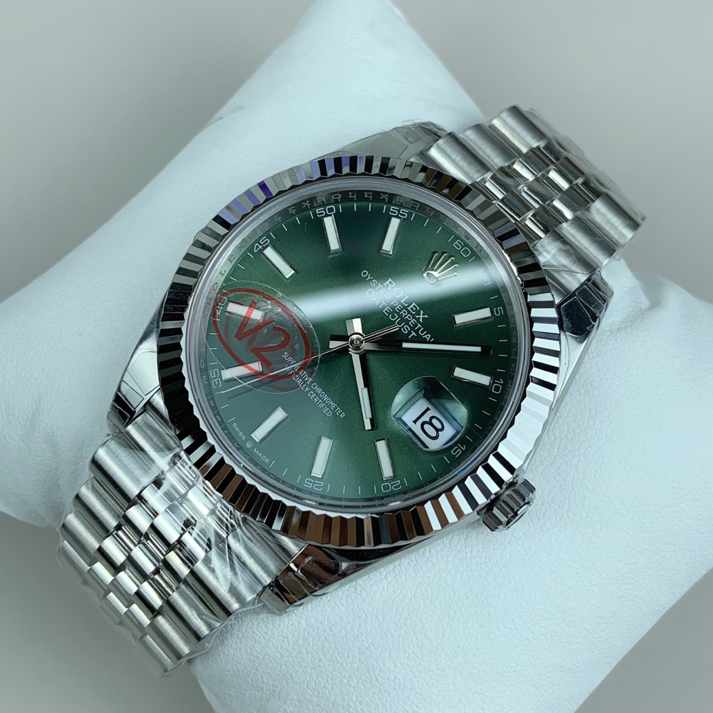 NO:662961,VS green stripe log v2/41mm/Dandong movement,19860909VS 绿条日志v2/41mm/丹东机芯,,Watch