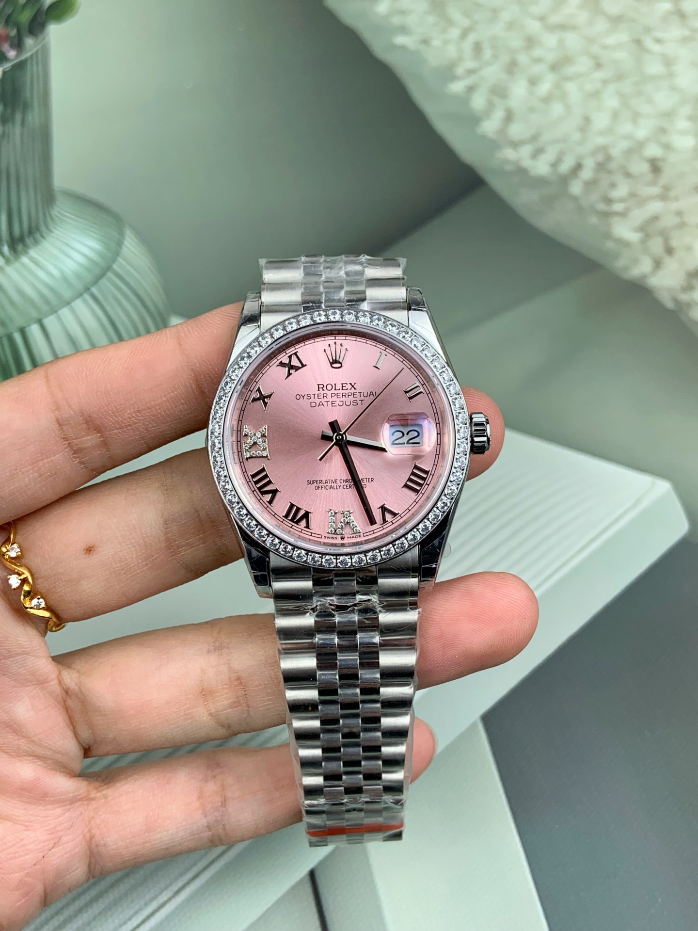 NO:944266,GS log/drilled Roman disc/36mm,19860909GS 日志/钻圈罗马盘/36mm,,Watch