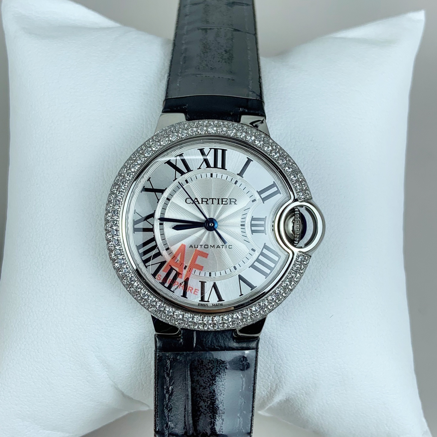 NO:711427,AF balloon/single row diamond white plate/belt/machinery,19860909AF 气球/单排钻白盘/皮带/机械,,Watch