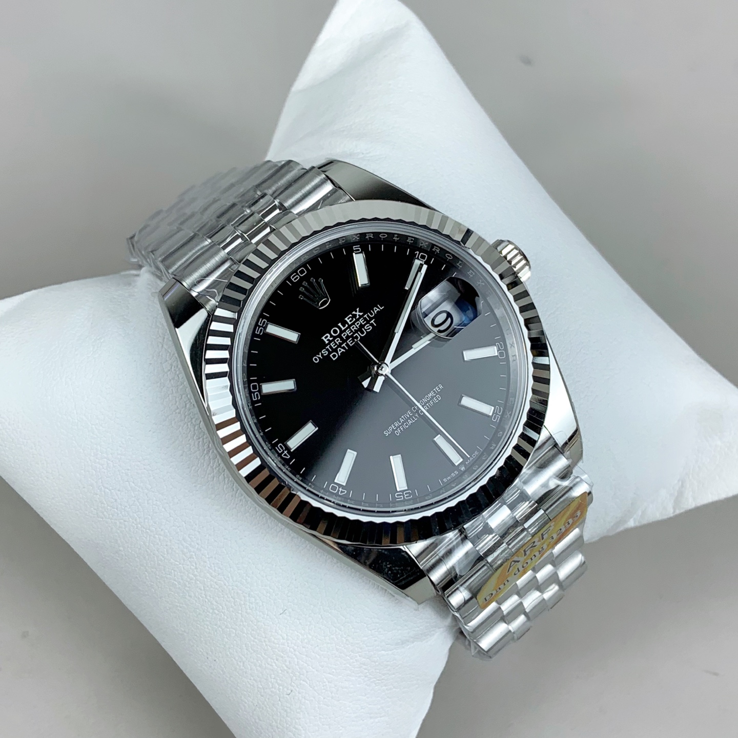 NO:726883,ARF black bar log/41mm/Dandong machine,19860909ARF 黑条日志/41mm/丹东机,,Watch