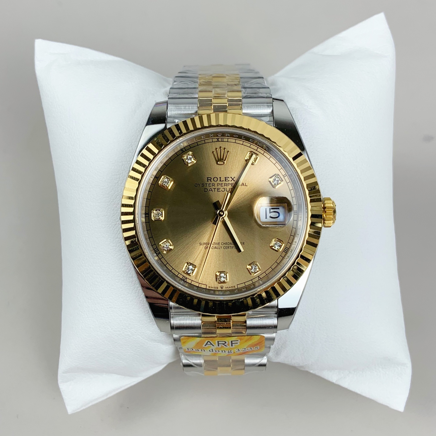 NO:726832,ARF gold diamond engraved log/41mm/Dandong machine,19860909ARF 间金钻刻日志/41mm/丹东机,,Watch