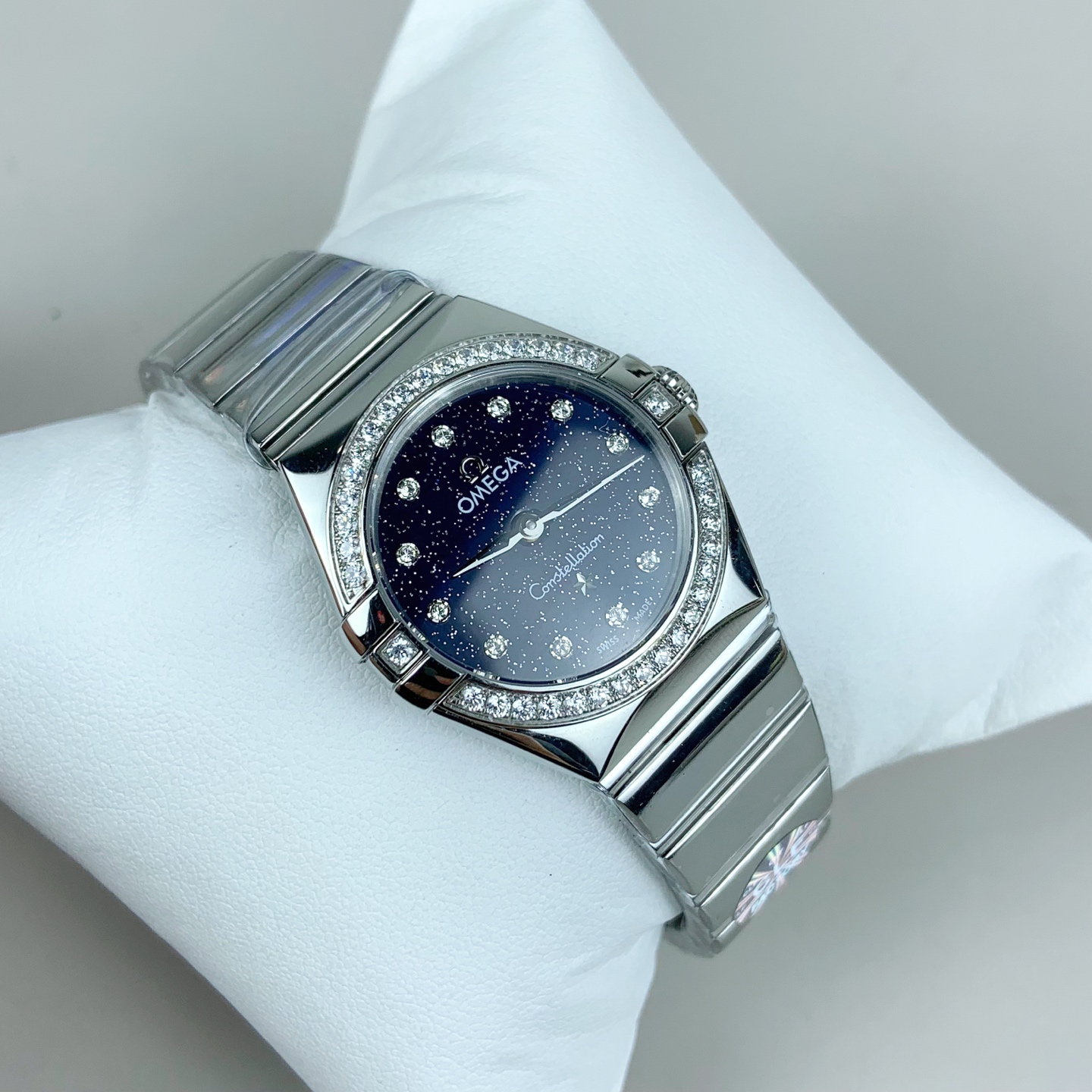 NO:726875,CLF Blue Starry Sky Disk/Omega Constellation Series/Diamond Engraved Ring/Quartz,,omega19860909CLF 蓝色星空盘/欧米茄星座系列/钻刻钻圈/石英,,omega,Watch