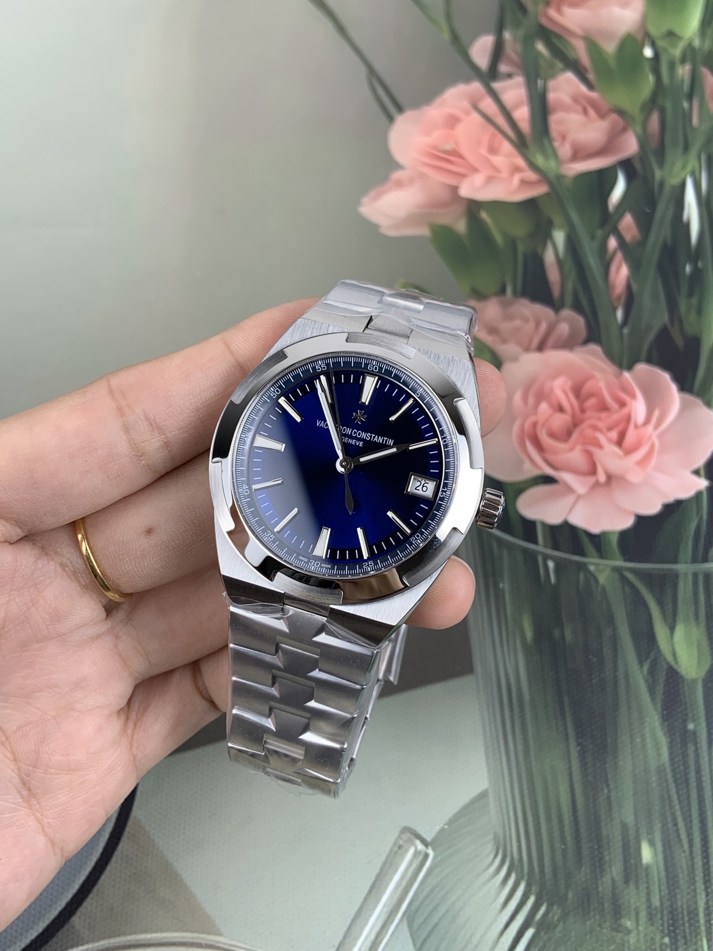 NO:728249,f Vacheron Constantin 4500v blue steel, Vacheron19860909f 江诗丹顿 纵横四海 4500v蓝钢,,vacheron,Watch