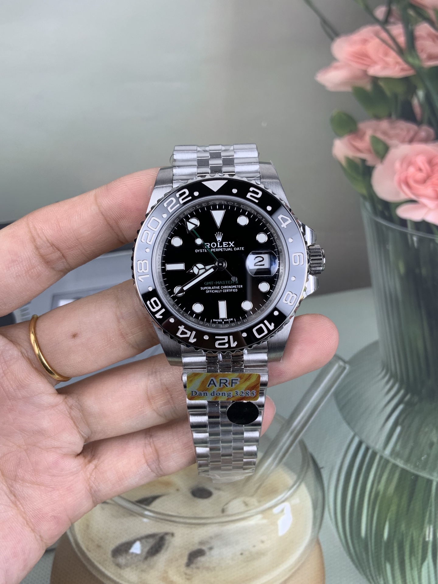 NO:728218,ARF Greenwich Little Green Needle/Dandong Machine,19860909ARF 格林尼治 小绿针/丹东机,,Watch