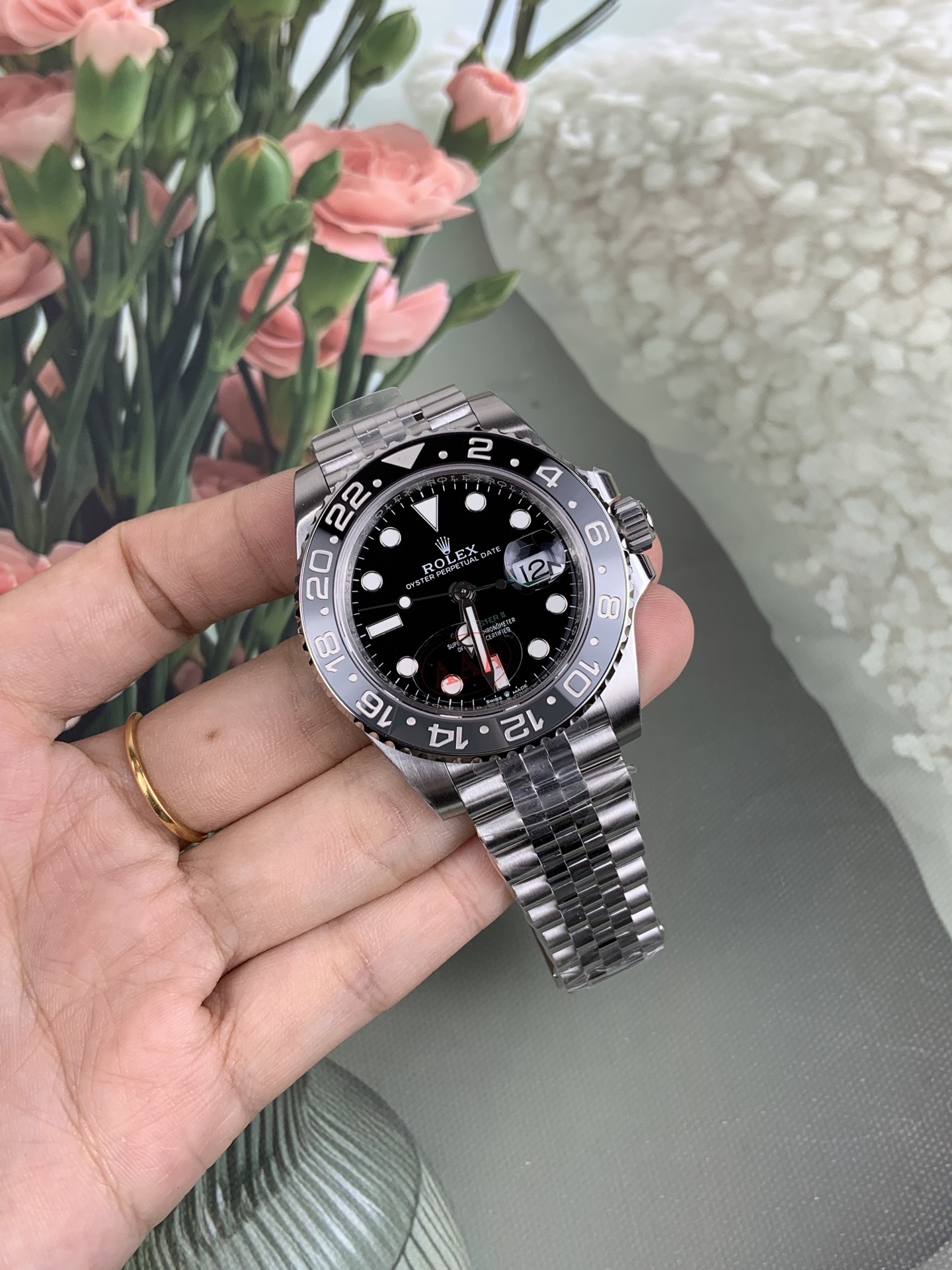 NO:728317,VS black and gray preserved egg rings,19860909VS 黑灰皮蛋圈,,Watch