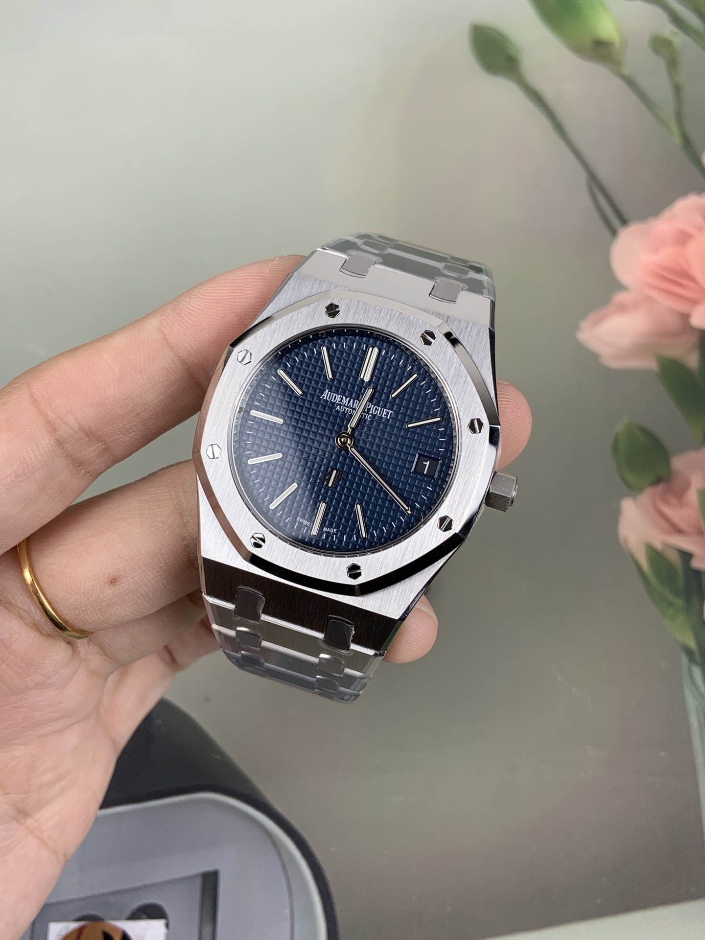 NO:728261,ZF Audemars Piguet Royal Oak, 15202 blue steel, audemars19860909ZF 爱彼皇家橡树,15202蓝钢,,audemars,Watch