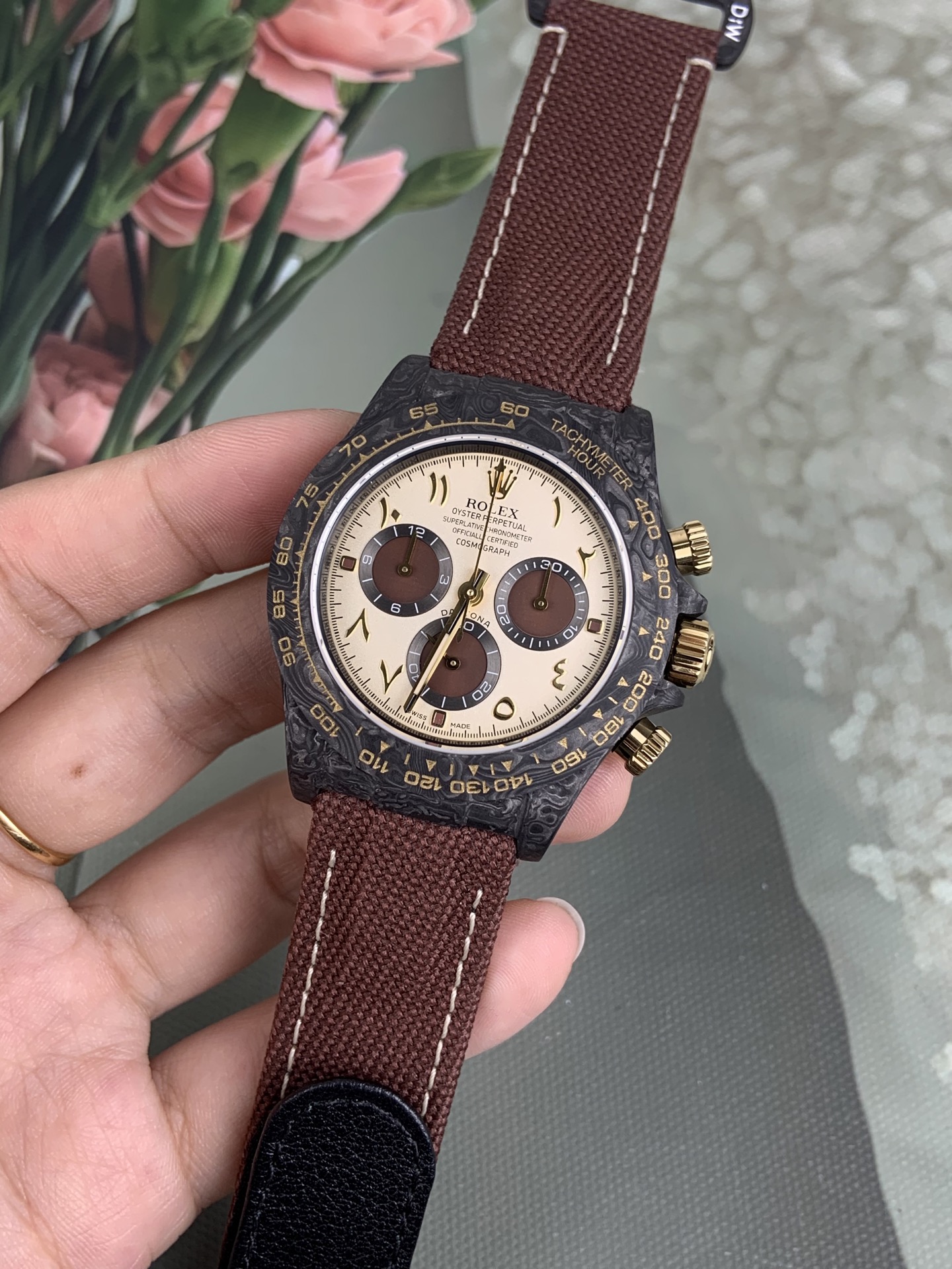 NO:741869,N6, carbon fiber Daytona, machine,19860909N6,碳纤维迪通拿,机,,Watch