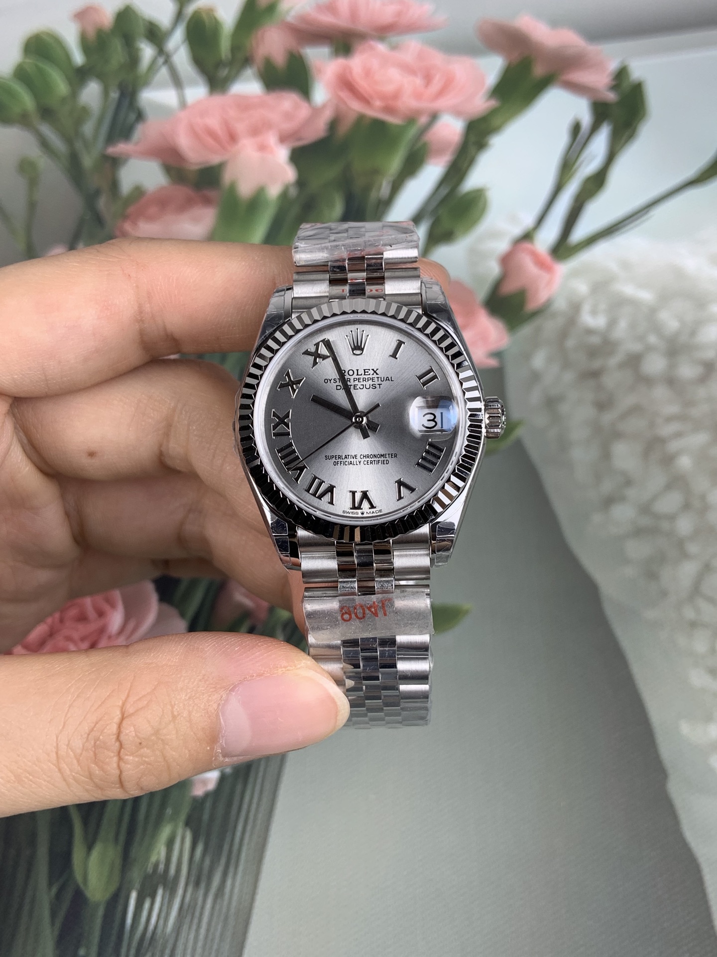 NO:944291,GS log 31mm/women's white Roman steel,19860909GS 日志31mm/女款 白罗马钢,,Watch