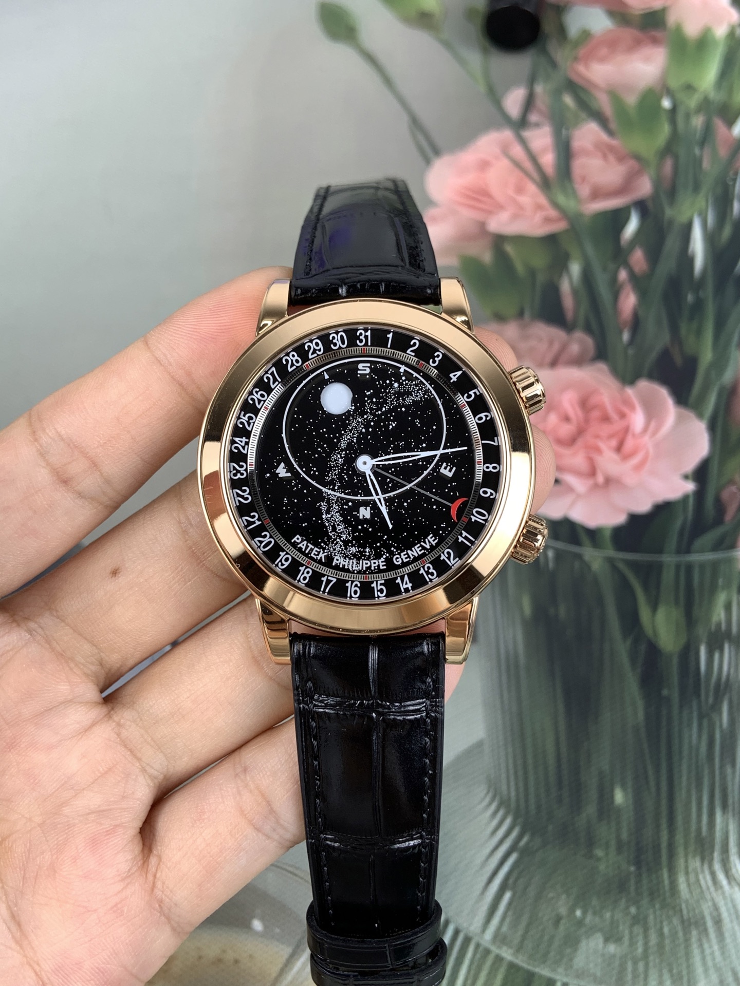 NO:821705,F Baida starry sky/gold,19860909F百达 星空/金色,,Watch