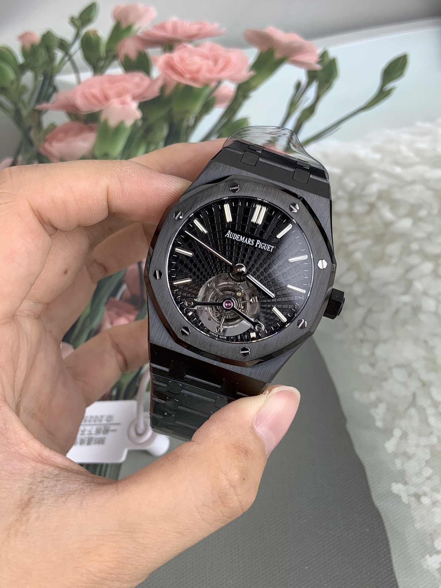 NO:821729,BBS Royal Oak 26522 Series/Black Ceramic Tourbillon,19860909BBS 皇家橡树26522系列/黑陶瓷 陀飞轮,,Watch