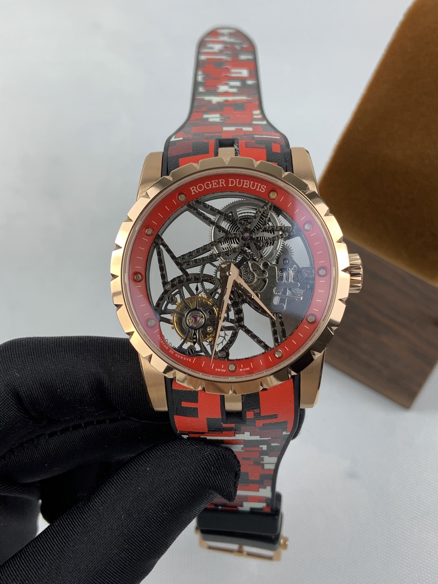 NO:821765,NEW/BBR Roger Dubuis King Series/Latest v4 version/Skeleton Tourbillon,19860909NEW/BBR 罗杰杜彼王者系列/最新v4版本/镂空陀飞轮,,Watch