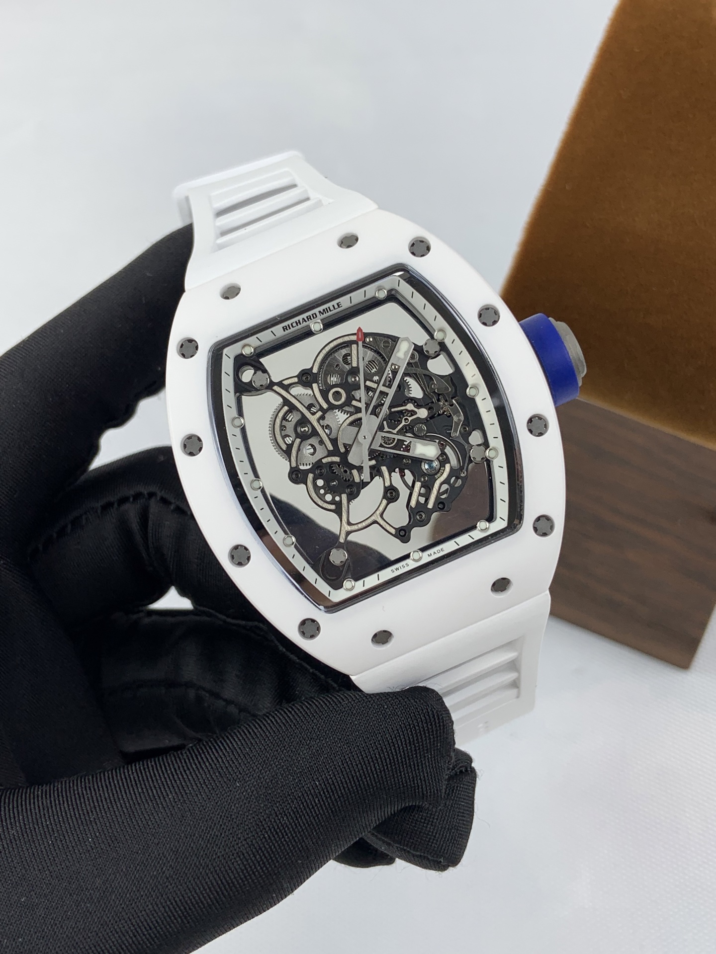 NO:821273,NEW/BBR Richard Mille RM white ceramic model,19860909NEW/BBR 理查德 米勒RM白陶瓷款,,Watch