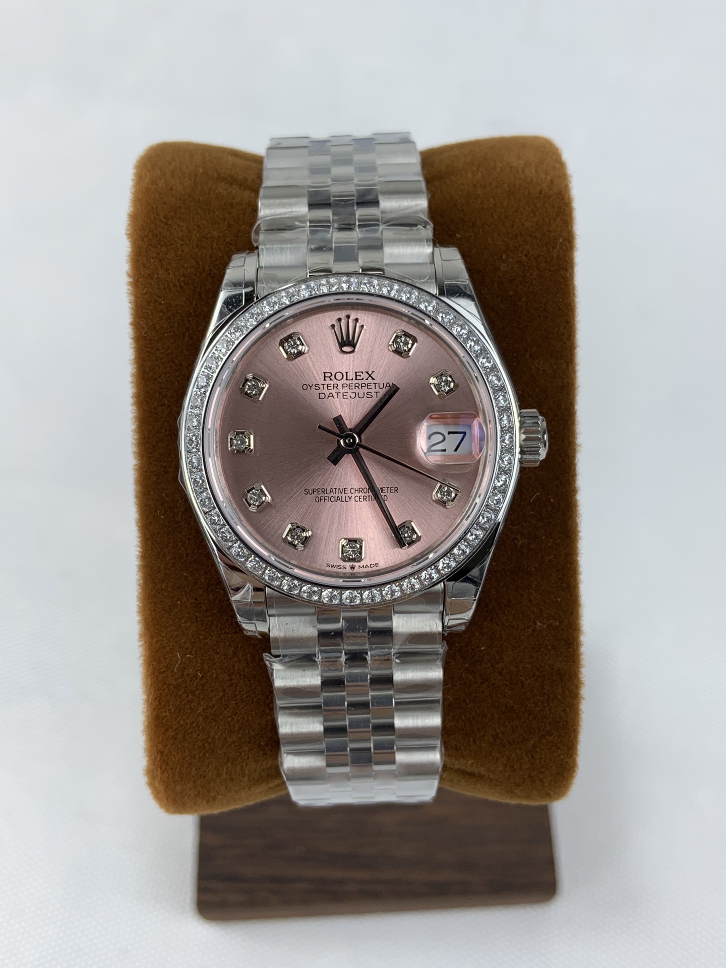 NO:944265,GS log 31mm/pink disc drill ring/2236 machine,19860909GS日志31mm/粉盘钻圈/2236机,,Watch