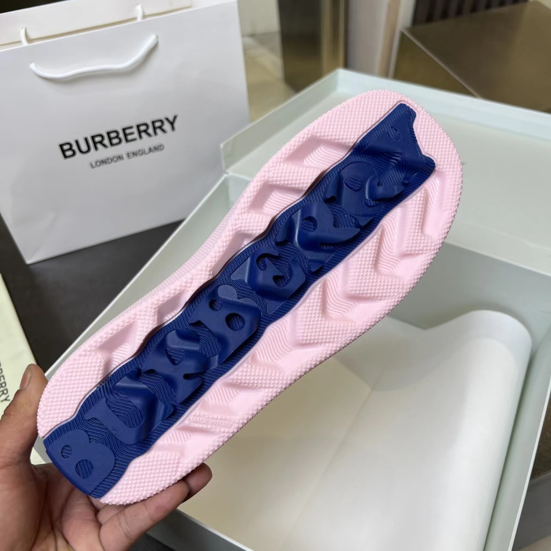 Burberry 2024 Italian Sneakers: Ballistic Nylon, Grid Pattern, Liner-Shaped Shoelaces, Bobley File Engraving. - 图片 8