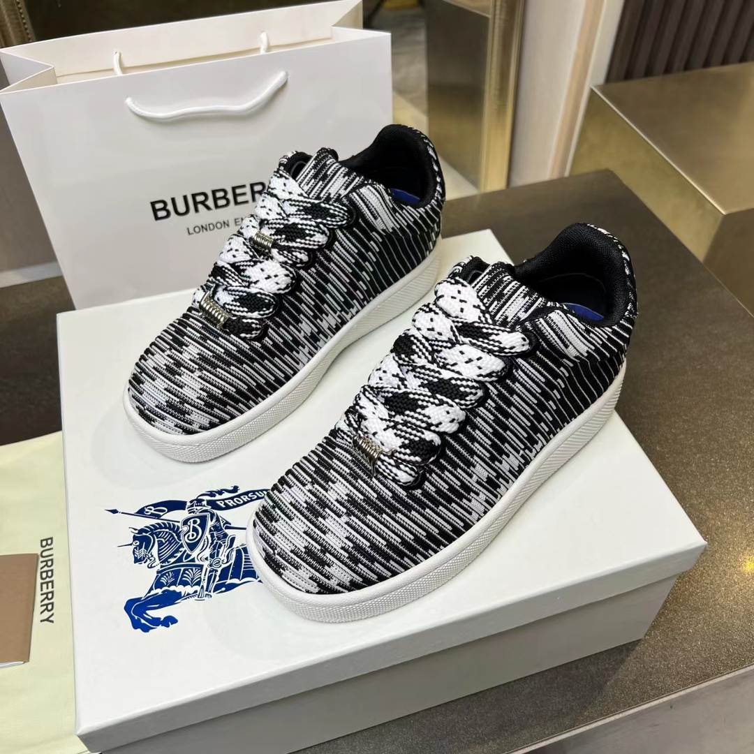 Burberry 2024 Ballistic Nylon Sneakers with Grid Pattern: Features and Sizes. - 图片 4