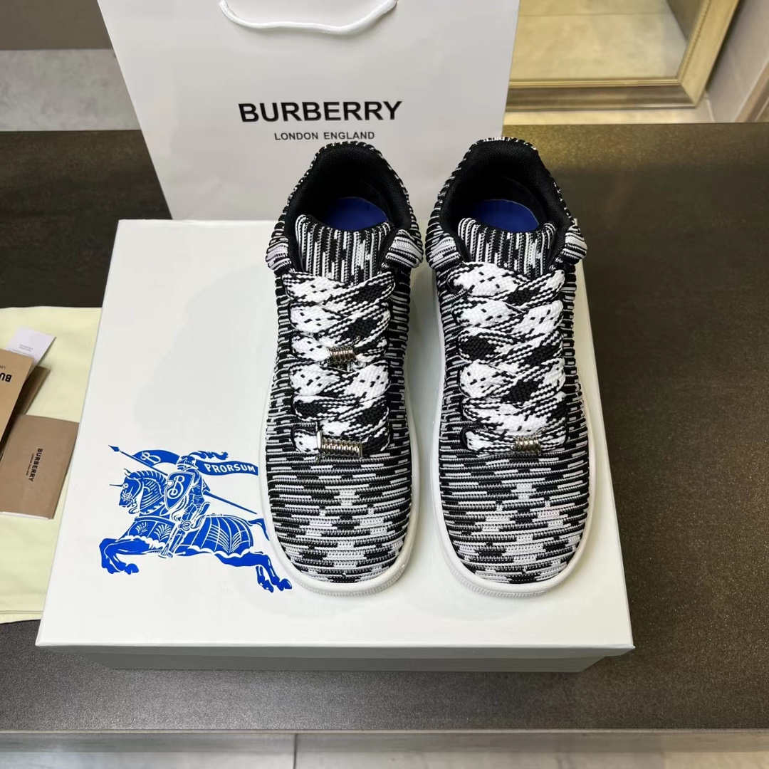 Burberry 2024 Ballistic Nylon Sneakers with Grid Pattern: Features and Sizes. - 图片 6