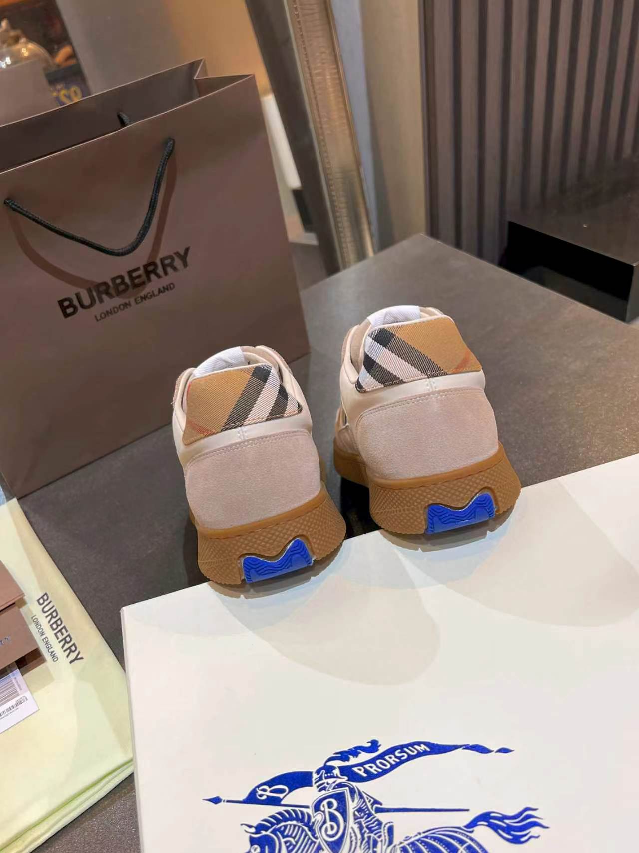 Burberry Vintage Check Panel Low Top Sneakers