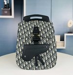 Replica 2023 Perfect Luxury
 Dior Bags Backpack Black Cowhide Fabric Fashion