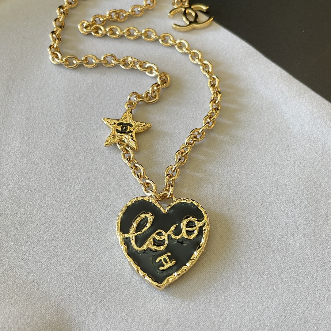 Chanel Bijoux Colliers & Pendentifs Trouver des répliques
 Noir Or Jaune Laiton Vintage La chaîne