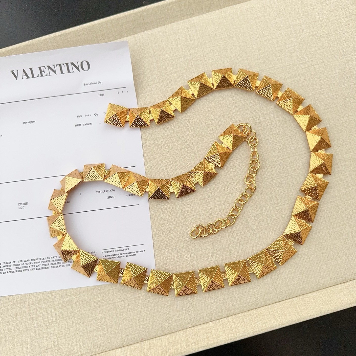 💥💥💥Valentino 华伦天奴 精工纯铜腰链，长度：均码