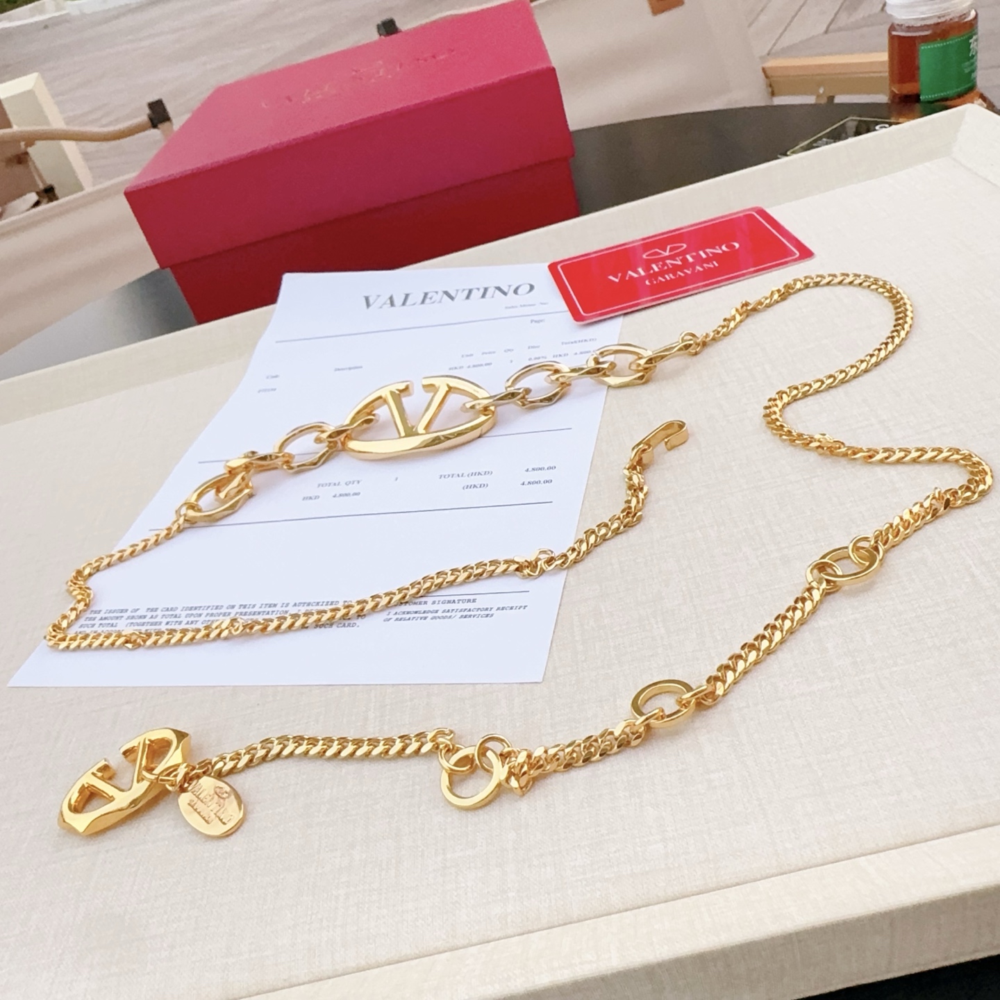 💥💥💥Valentino 华伦天奴 精工纯铜腰链，长度：均码