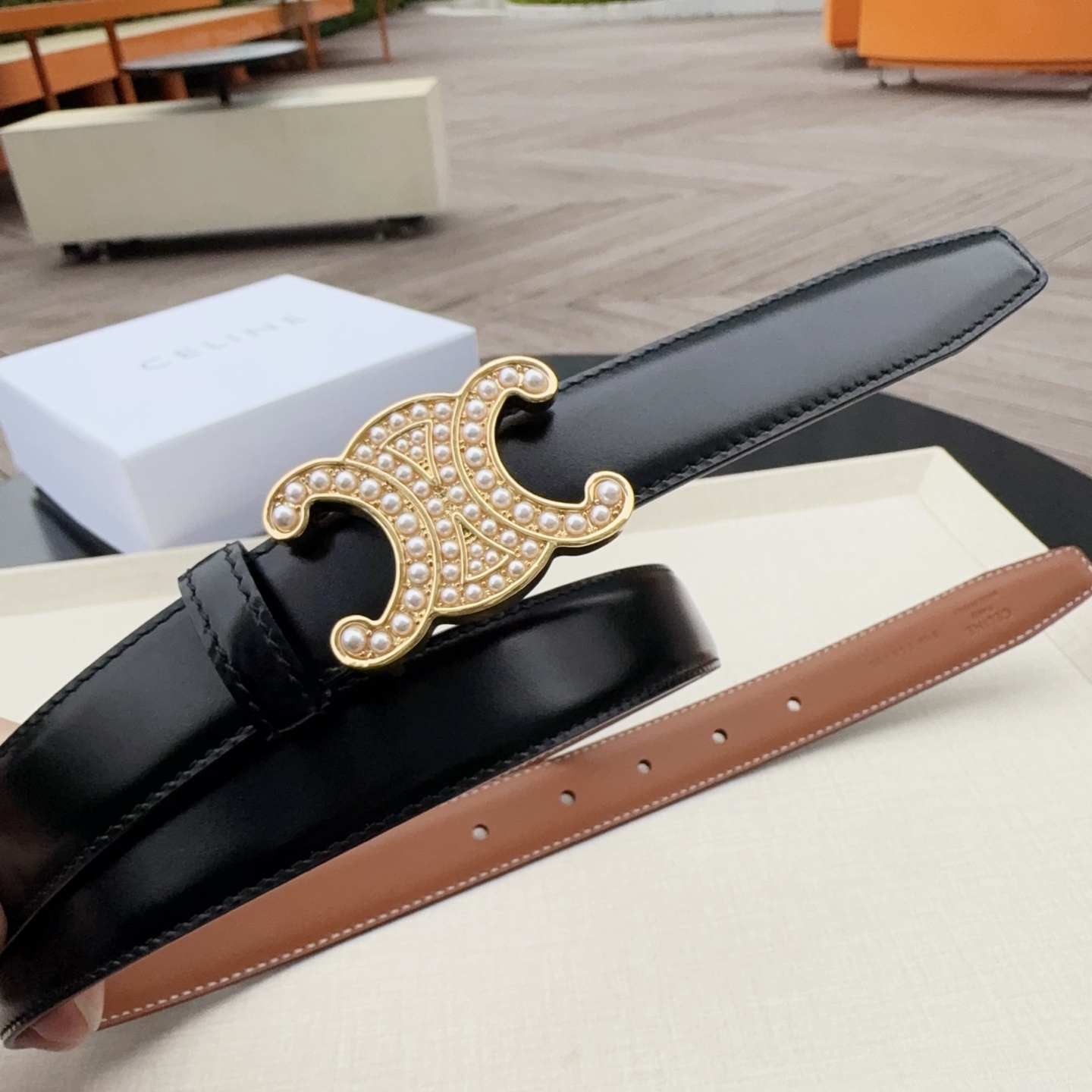 💥💥💥2.5cm赛琳腰带，双面头层牛皮双面可用，长度：75.80.85.90.95.100.欧，纯铜扣配