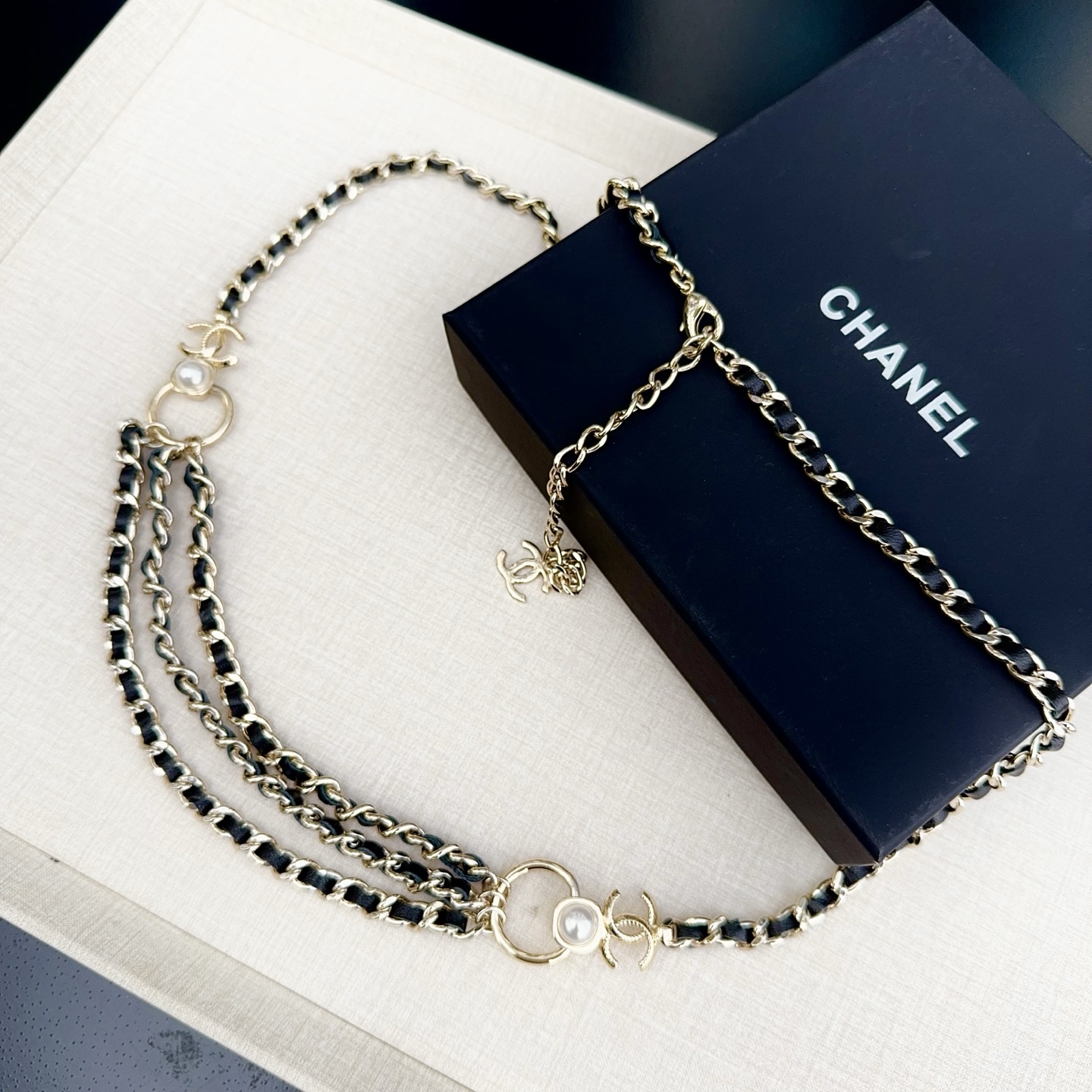 💥💥💥CHANEL 香奈儿 纯铜精工腰配牛皮，长度：均码