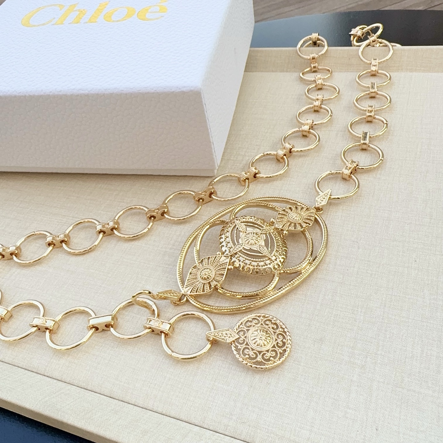 💥💥💥CHLOE 克洛伊 纯铜精品腰链、长度：均码