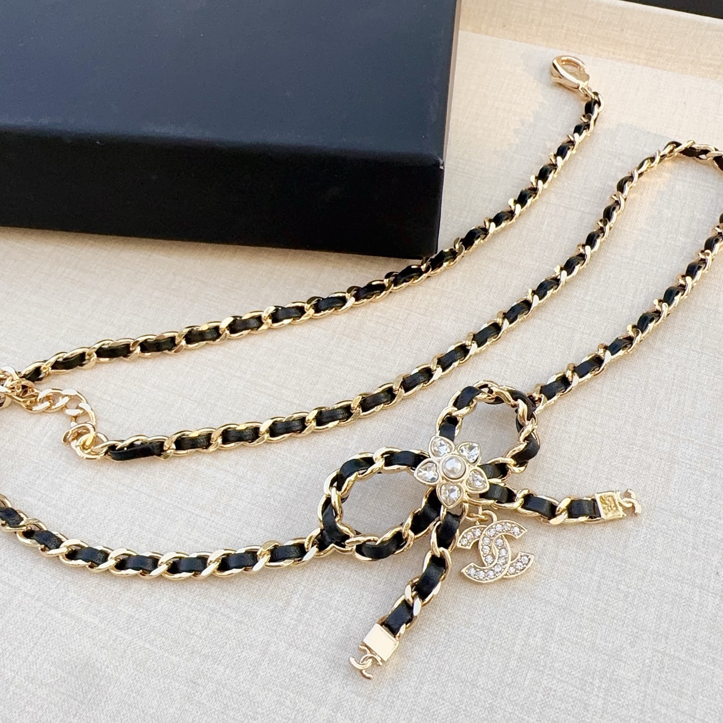 💥💥💥CHANEL 香奈儿 纯铜腰链编牛皮，长度：均码