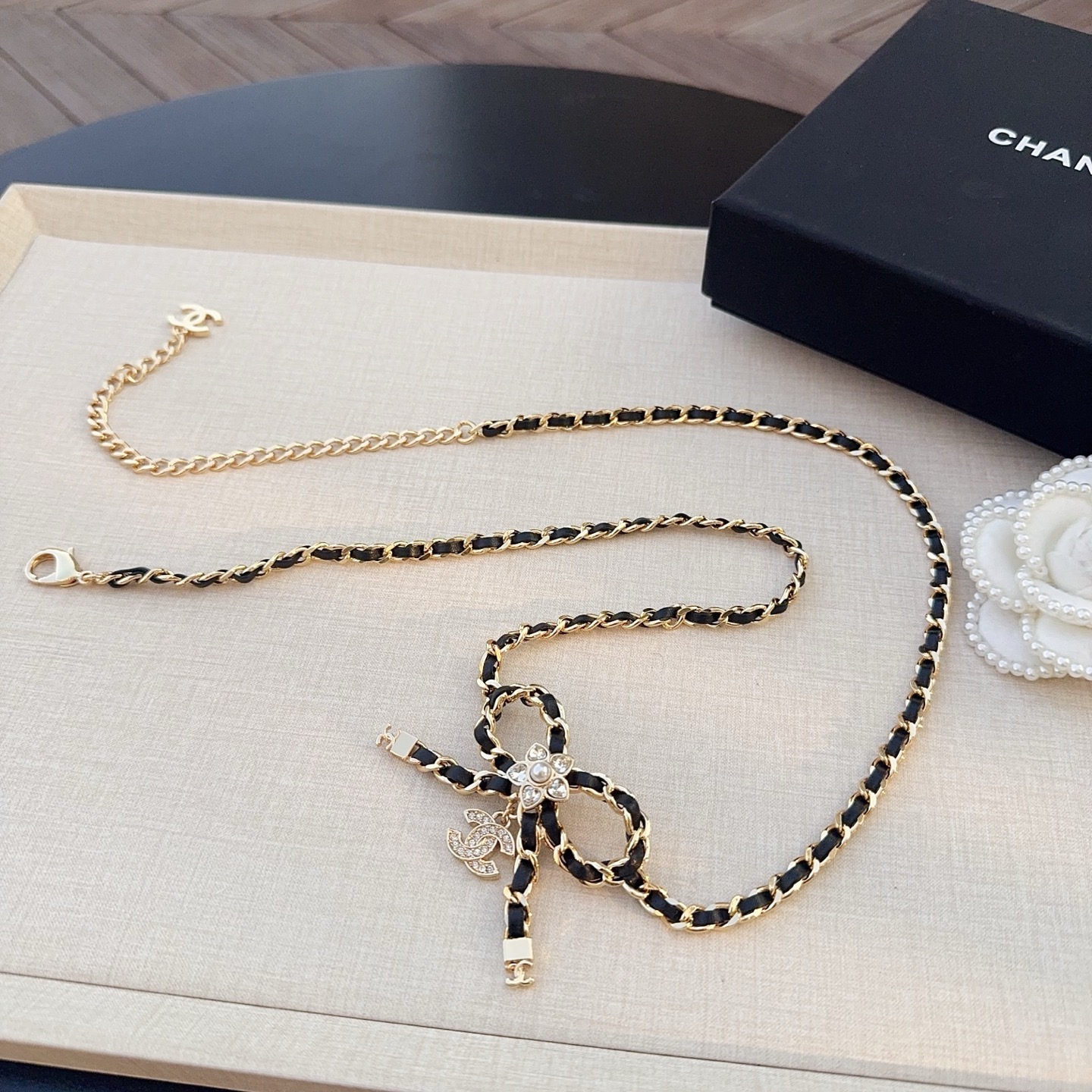 💥💥💥CHANEL 香奈儿 纯铜腰链编牛皮，长度：均码