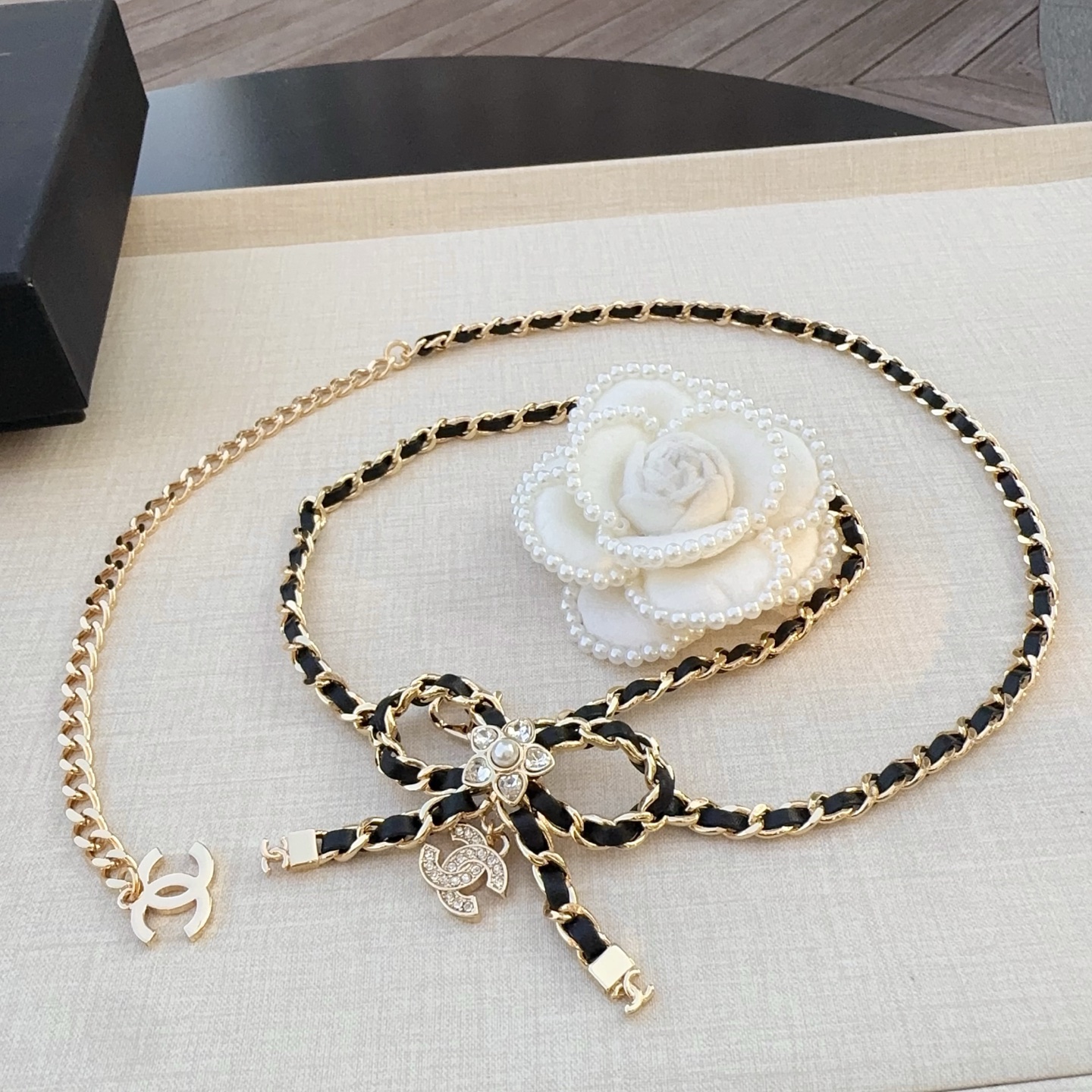 💥💥💥CHANEL 香奈儿 纯铜腰链编牛皮，长度：均码