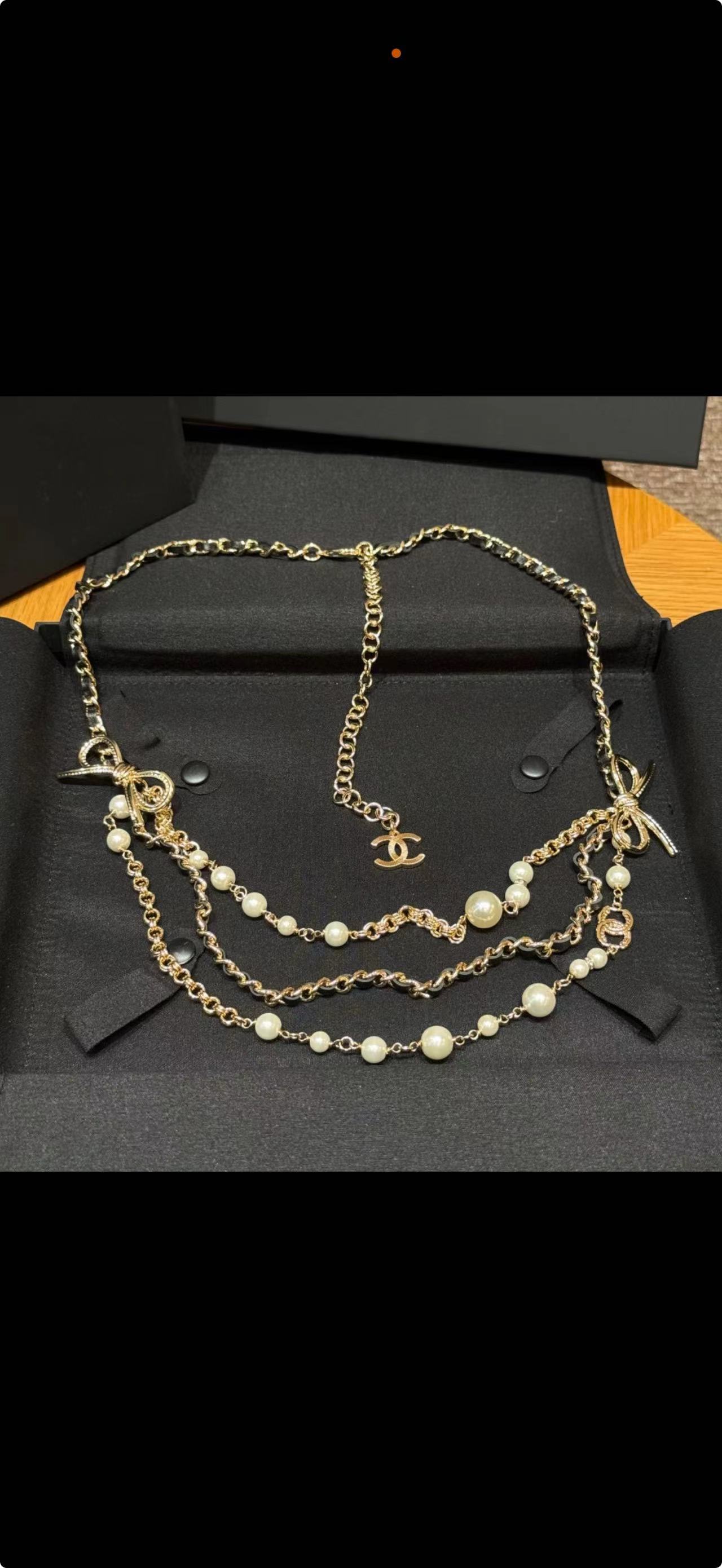 💥💥💥CHANEL 香奈儿 纯铜精工配珍珠腰链，长度：均码