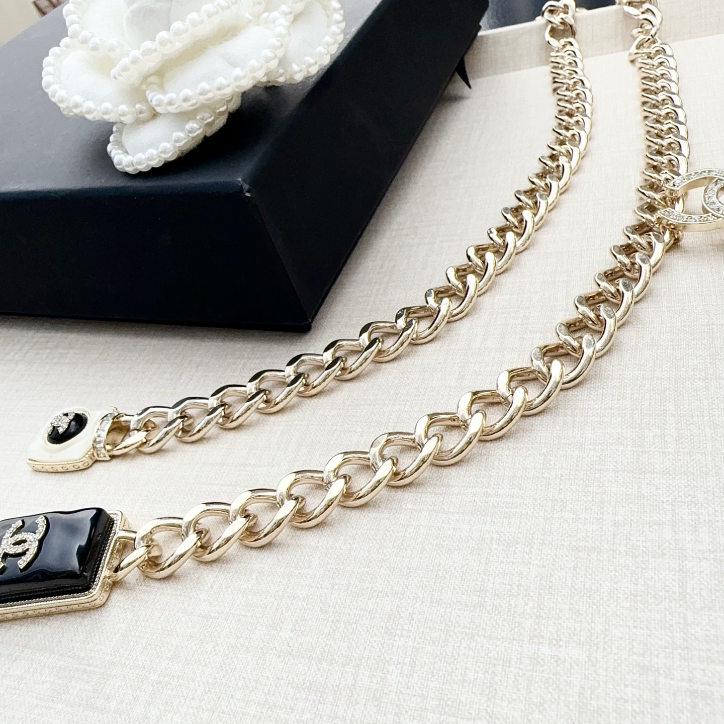 💥💥💥CHANEL 香奈儿 纯铜腰链配滴胶小五金，长度：均码