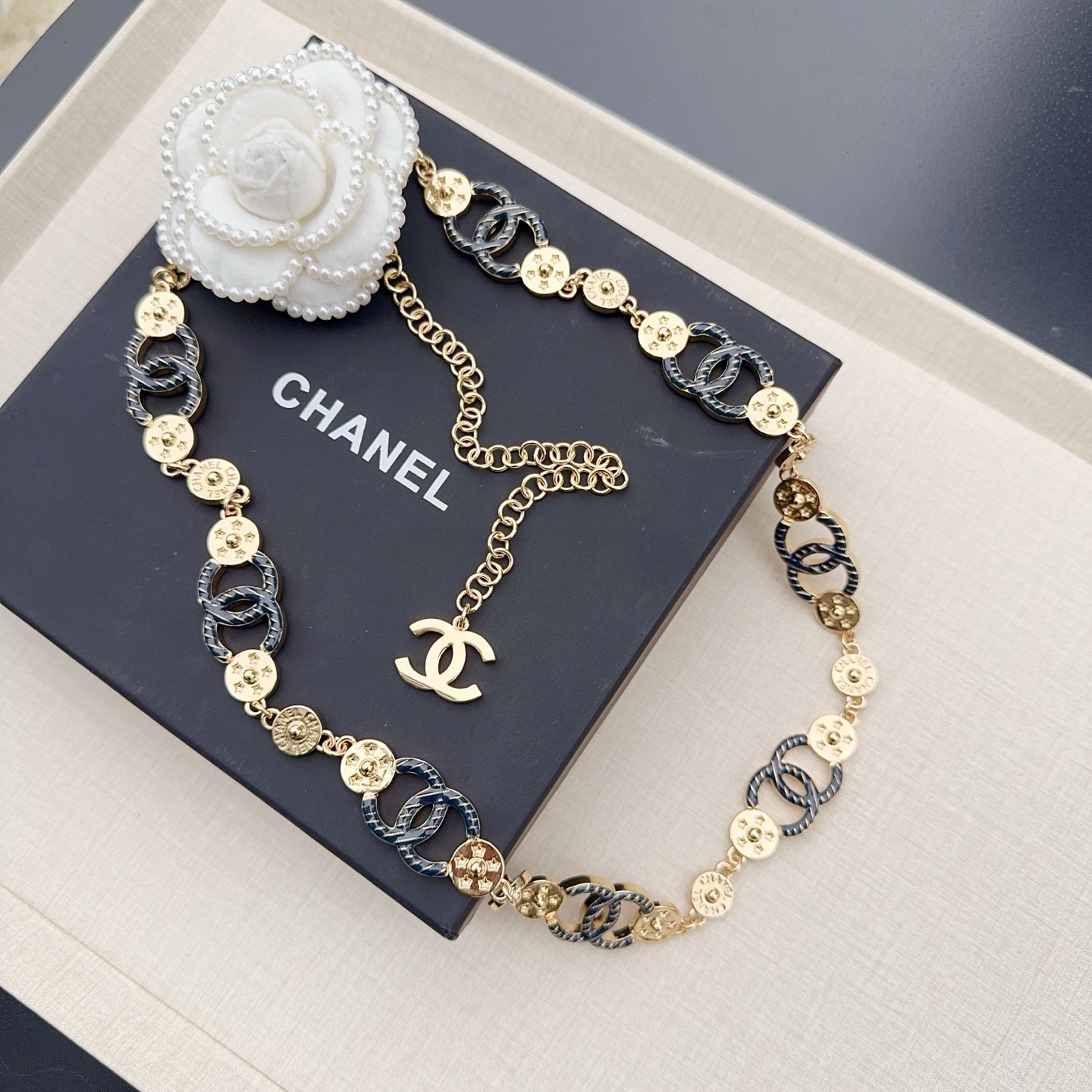 💥💥💥CHANEL 香奈儿、纯铜腰链小五金、经典优雅、时尚百搭，长度：均码