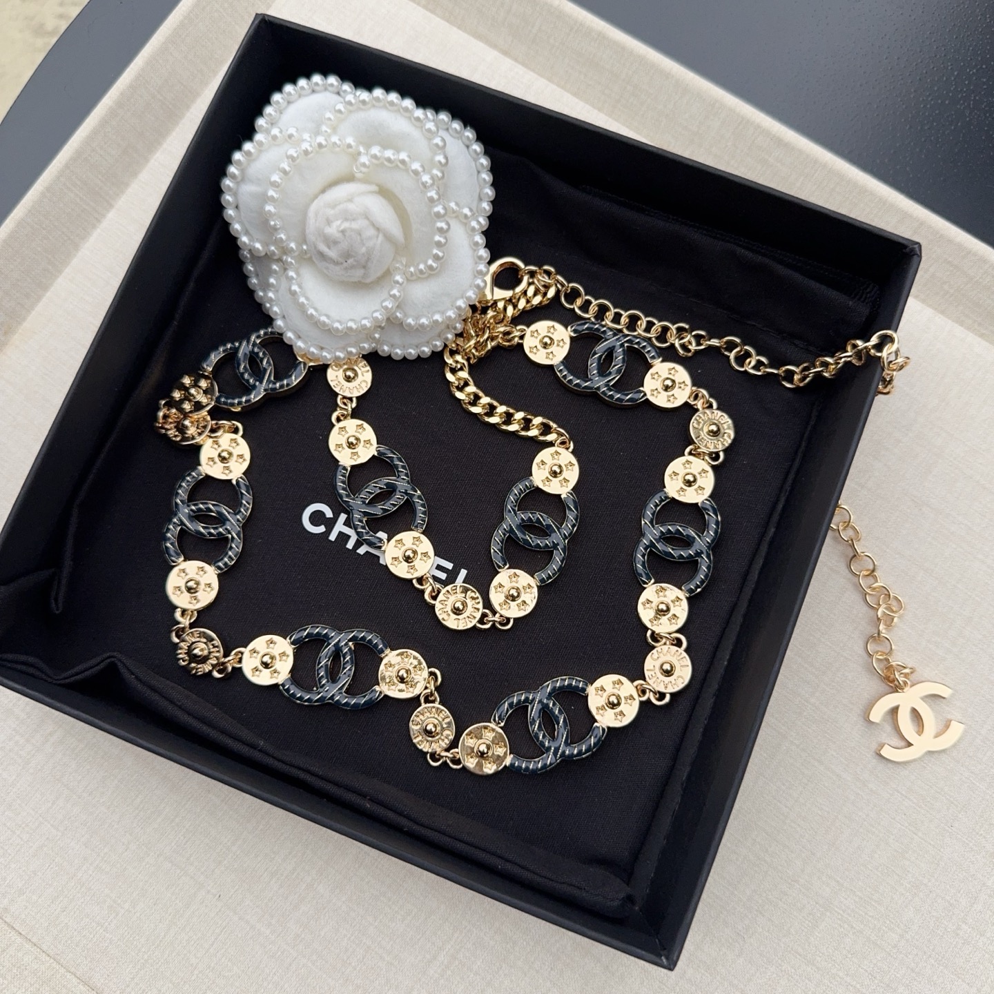 💥💥💥CHANEL 香奈儿、纯铜腰链小五金、经典优雅、时尚百搭，长度：均码