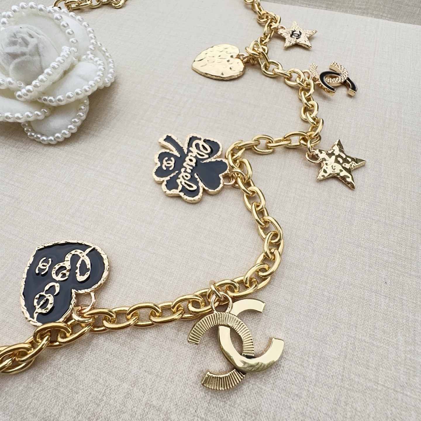 💥💥💥CHANEL 香奈儿 纯铜腰链配滴胶小五金，长度：均码，