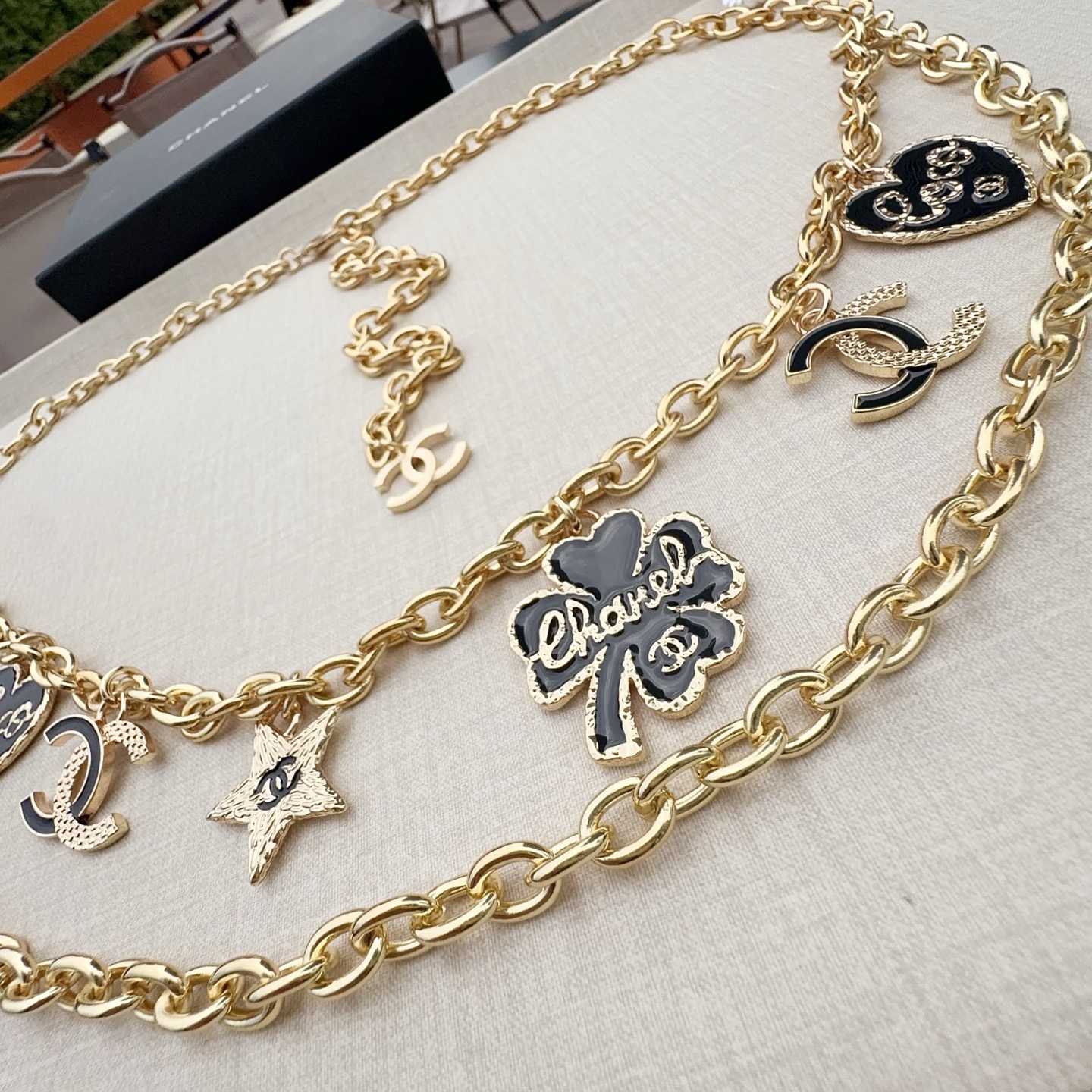 💥💥💥CHANEL 香奈儿 纯铜腰链配滴胶小五金，长度：均码，