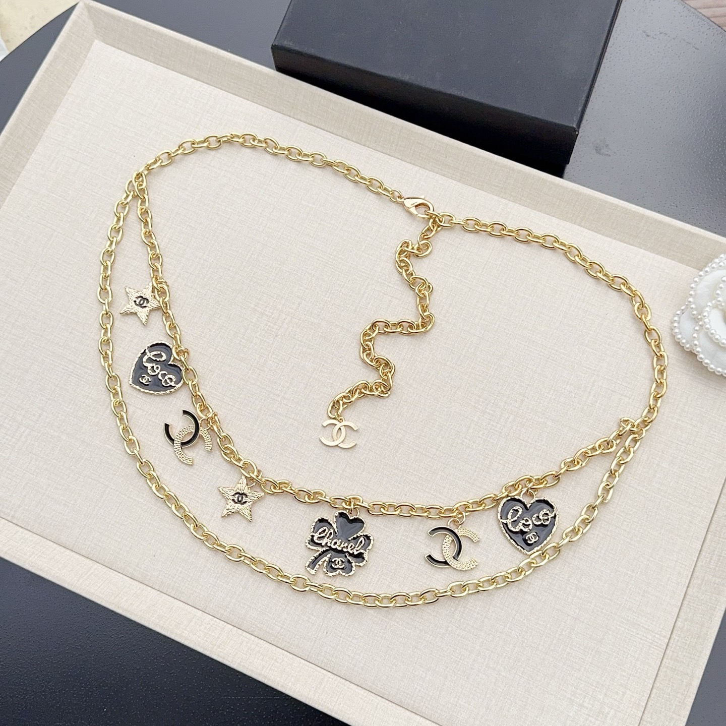 💥💥💥CHANEL 香奈儿 纯铜腰链配滴胶小五金，长度：均码，