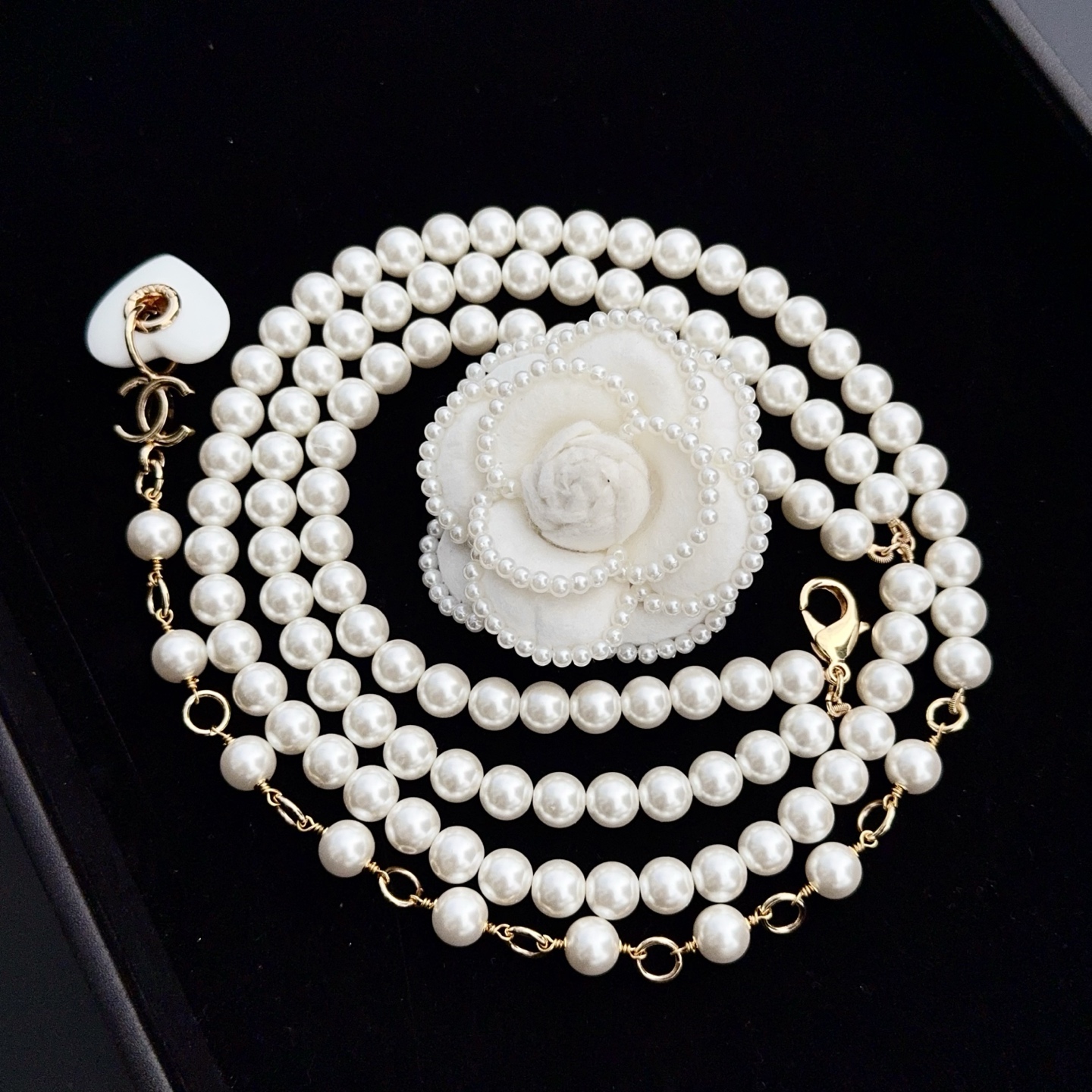 💥💥💥CHANEL 香奈儿 珍珠配纯铜腰链、长度：均码，
