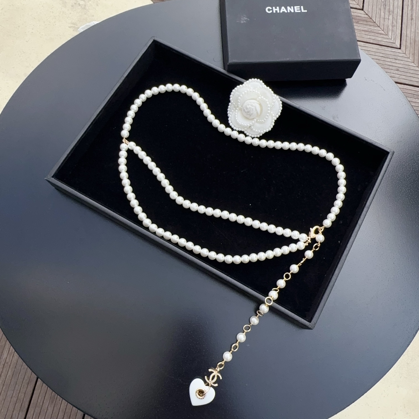 💥💥💥CHANEL 香奈儿 珍珠配纯铜腰链、长度：均码，