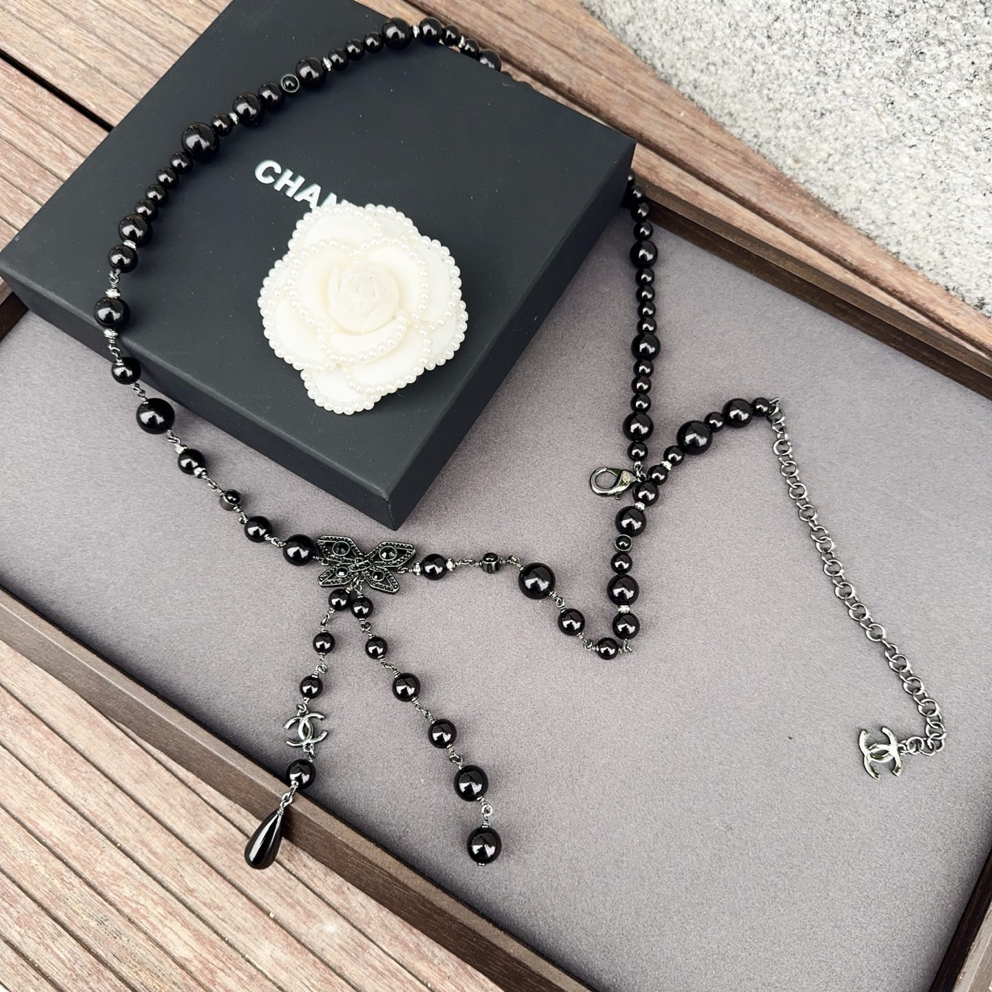 CHANEL 香奈儿 珍珠纯手工制作铜腰链 长度：均码，