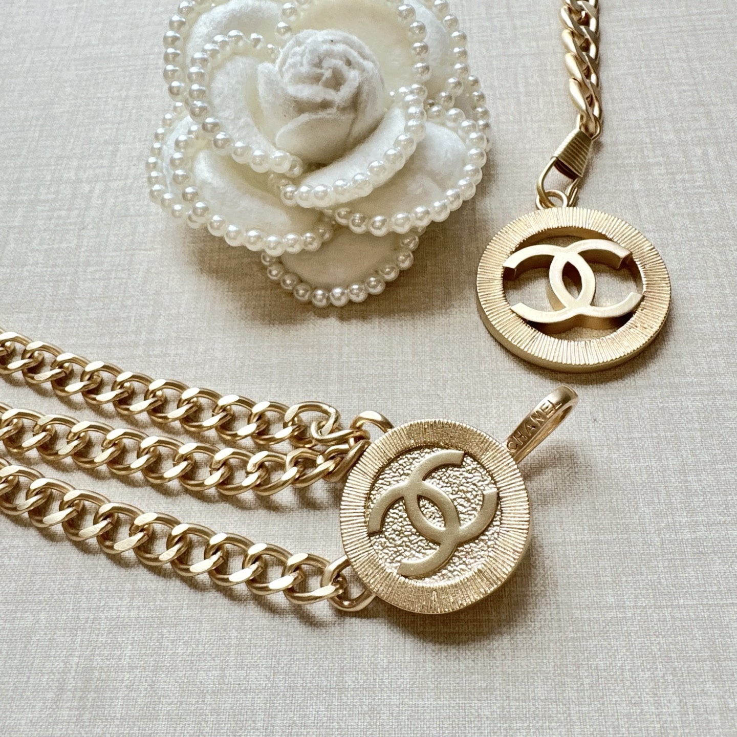 💥💥💥CHANEL 香奈儿、纯铜手工腰链、经典优雅、时尚百搭，长度：均码，