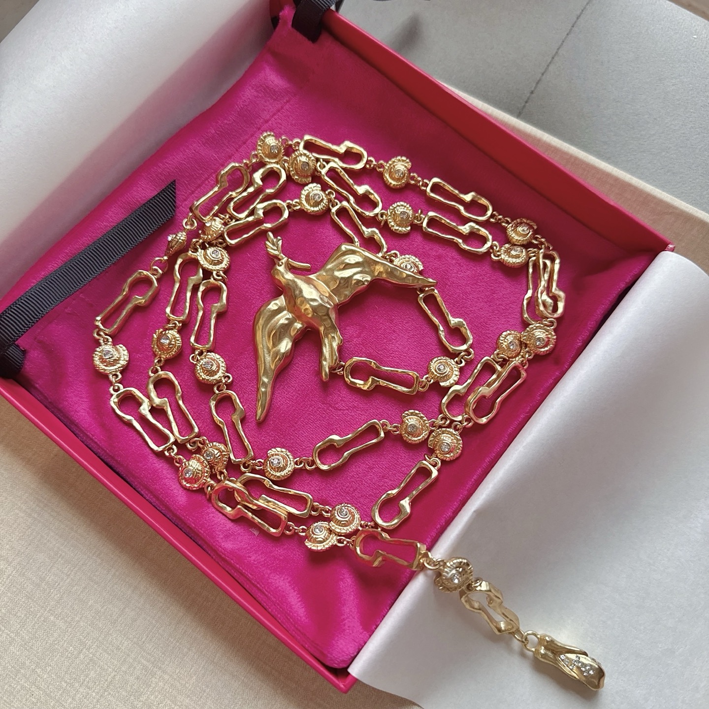 💥💥💥夏帕瑞丽腰链，手工制作纯铜腰链 个性别致、长度：均码，