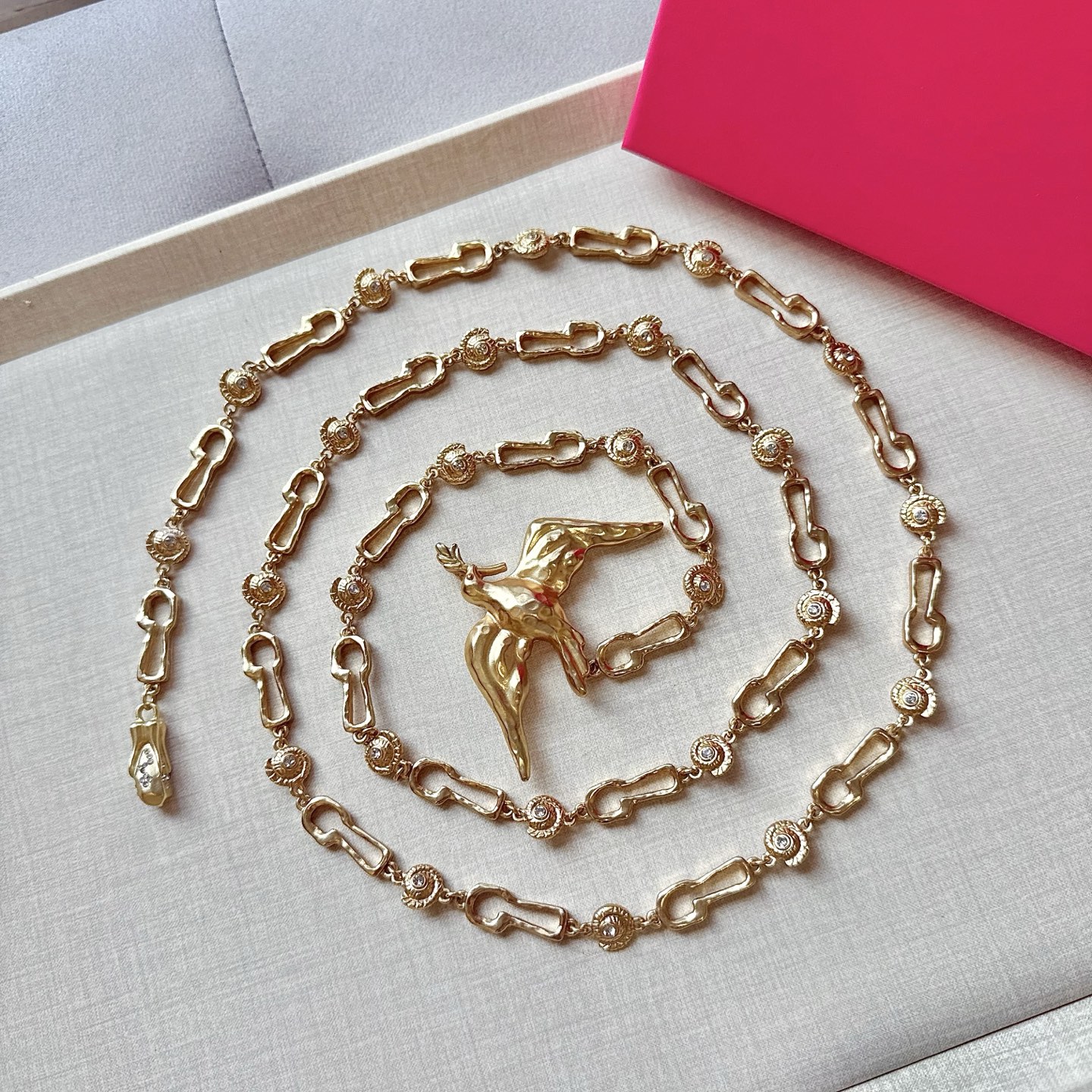 💥💥💥夏帕瑞丽腰链，手工制作纯铜腰链 个性别致、长度：均码，