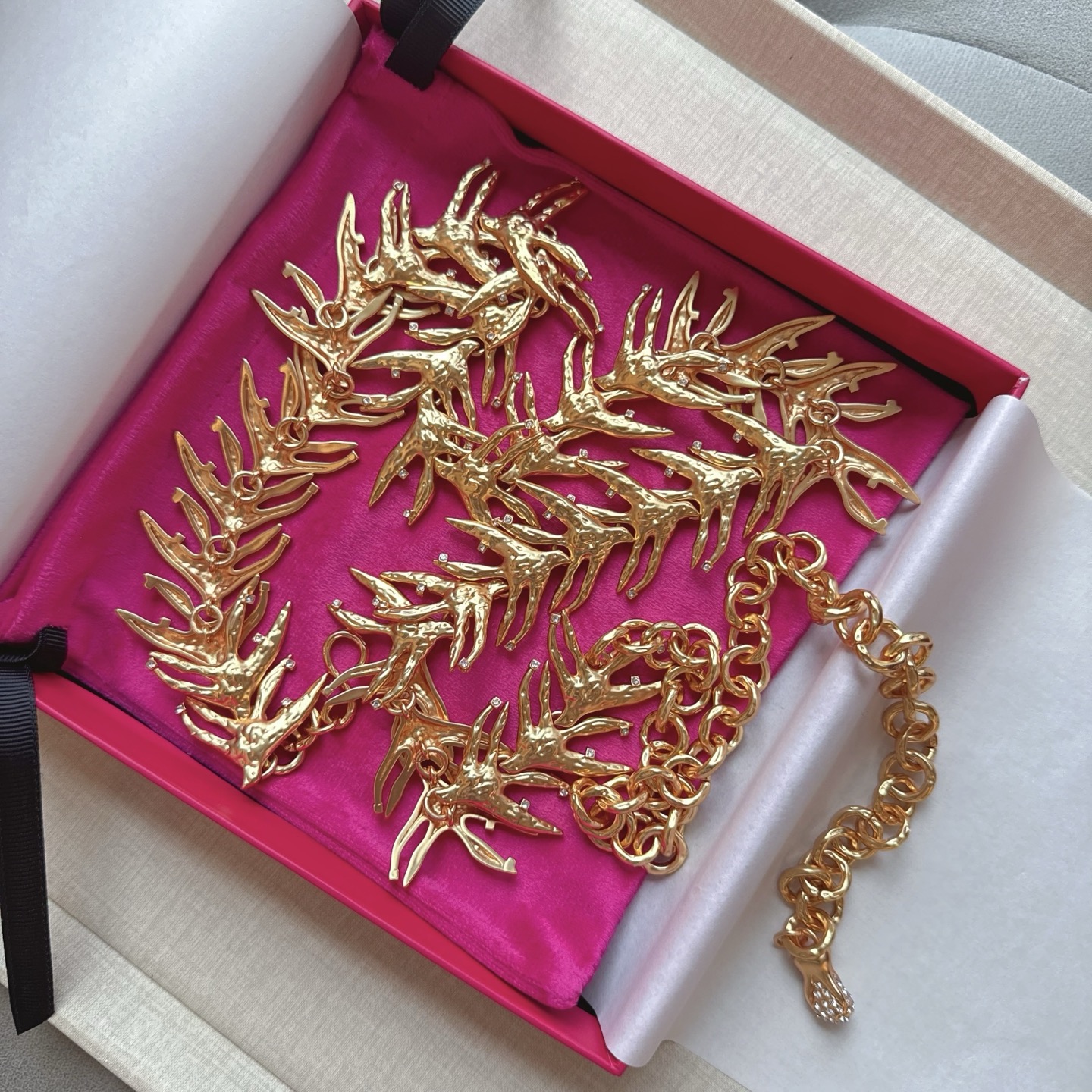 💥💥💥夏帕瑞丽腰链，手工制作纯铜腰链 个性别致、长度：均码，